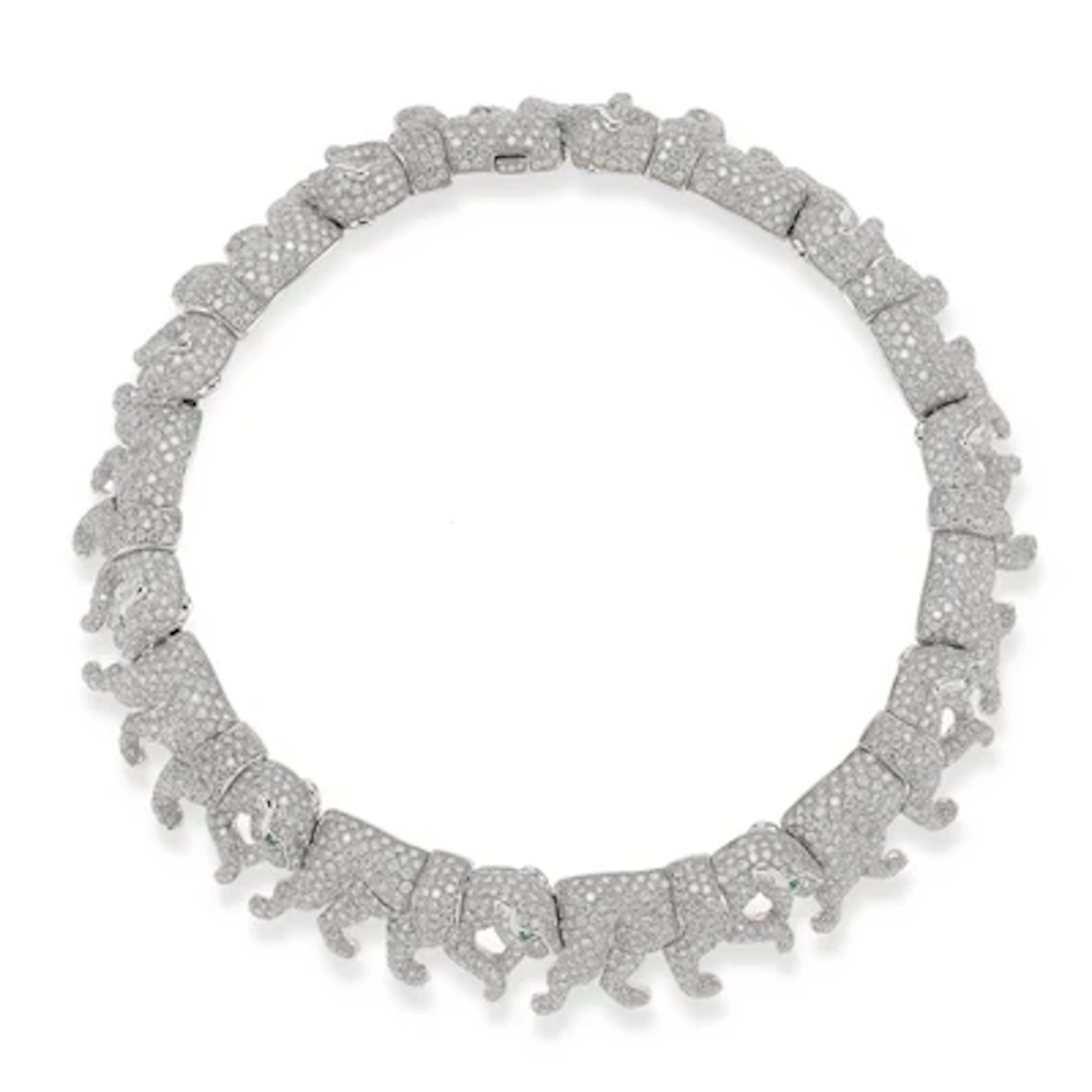 Panther diamond necklace approx. 28.00 ct