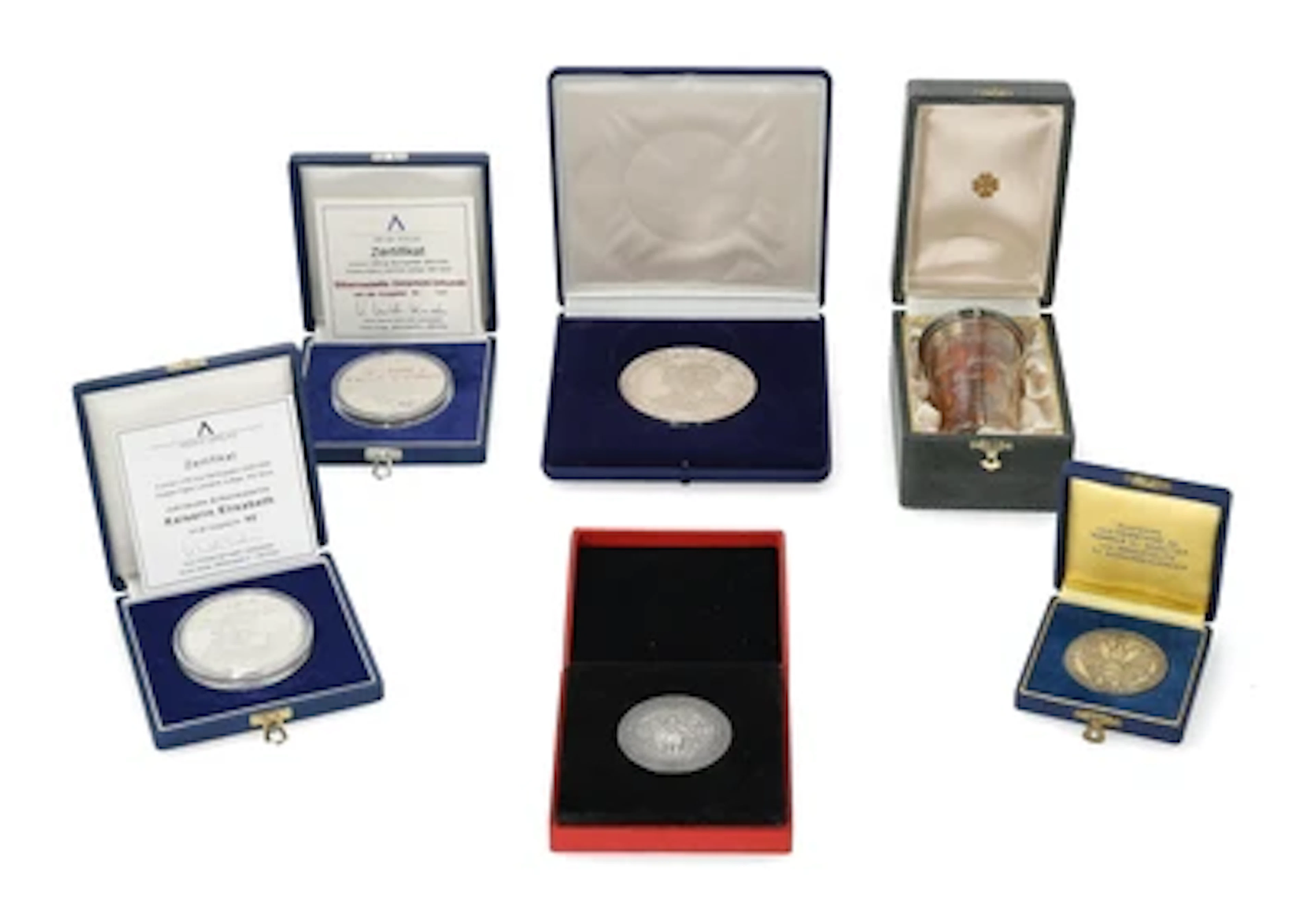 Promotionsgeschenk - Konvolut von Gegenständen aus Silber: