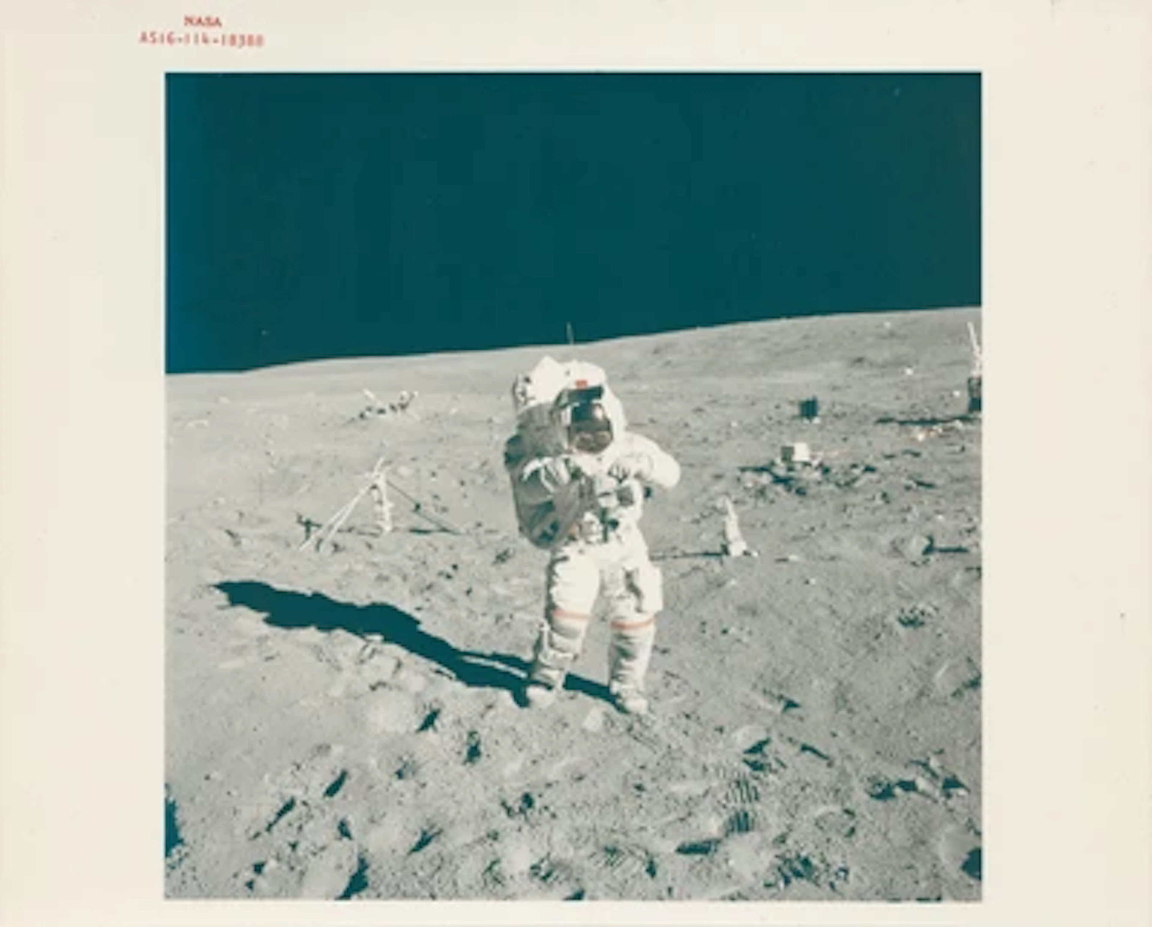 APOLLO 16 - John Young at the Descartes Scientific Site