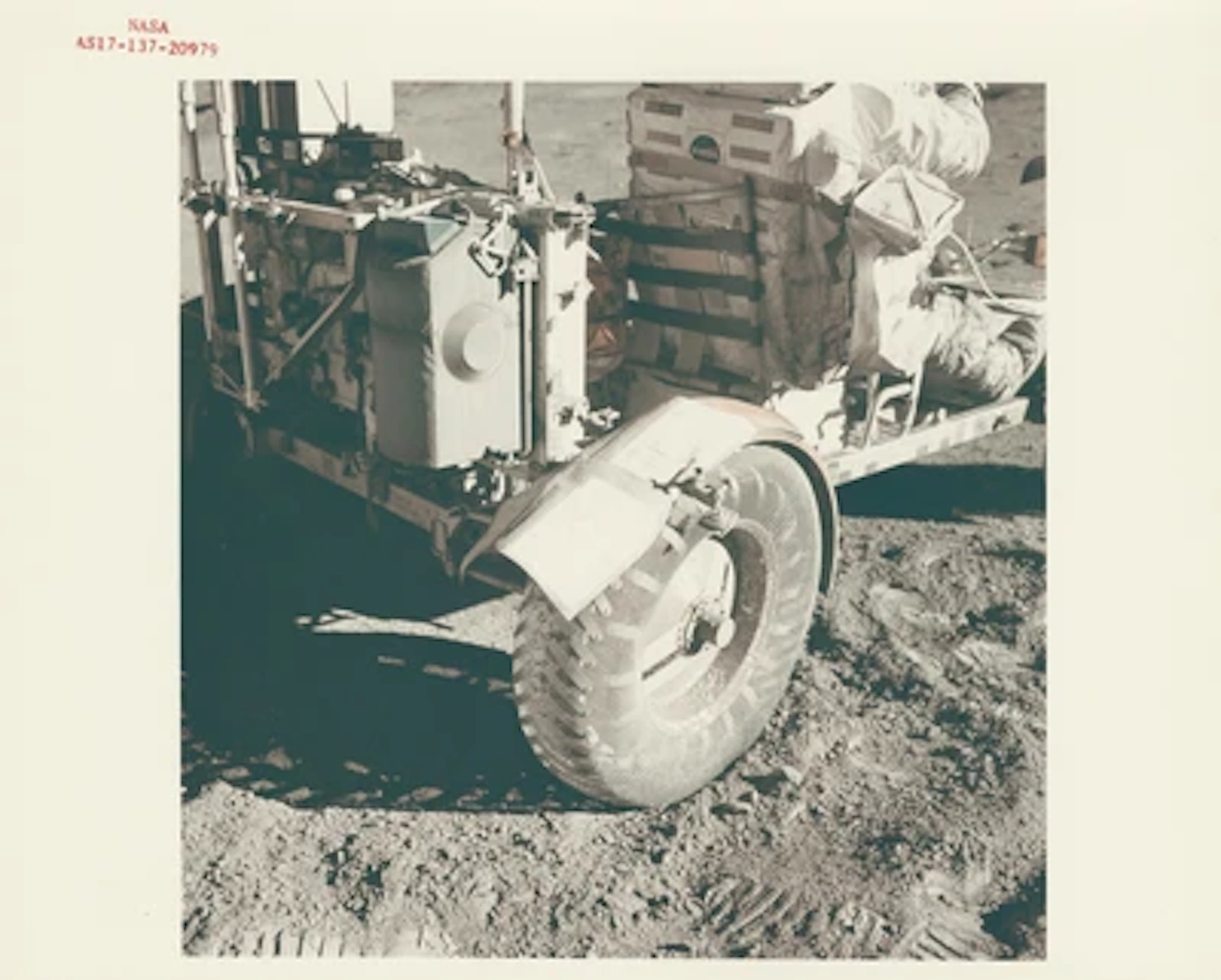 APOLLO 17 - Harrison Schmitt in the Lunar Rover at Nansen Crater