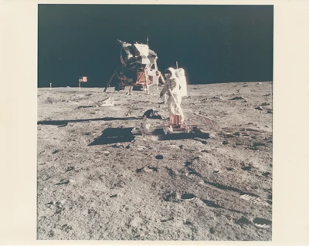 APOLLO 11 - Tranquility Base: Buzz Aldrin, Eagle, the Flag and the