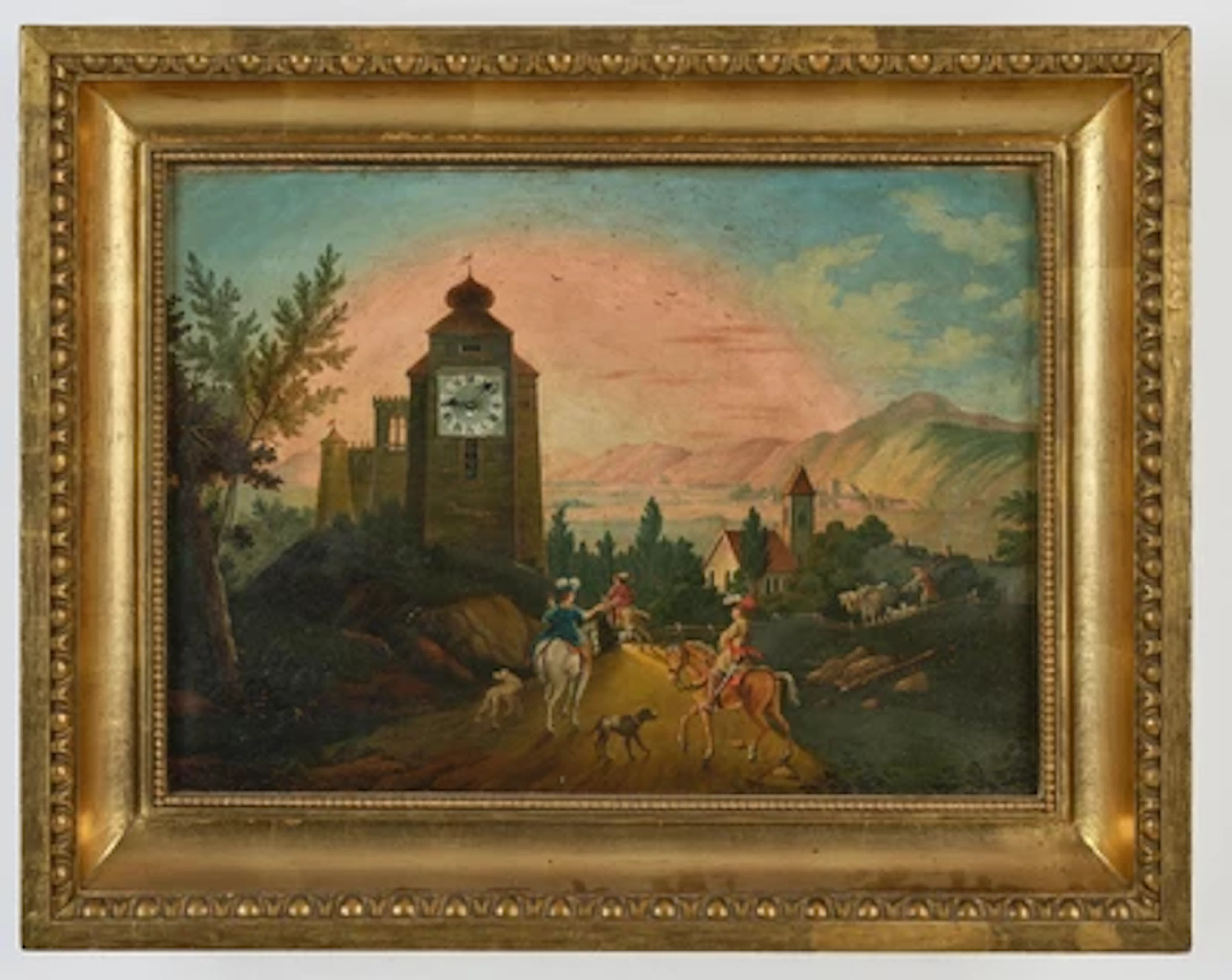 Biedermeier Bilderuhr