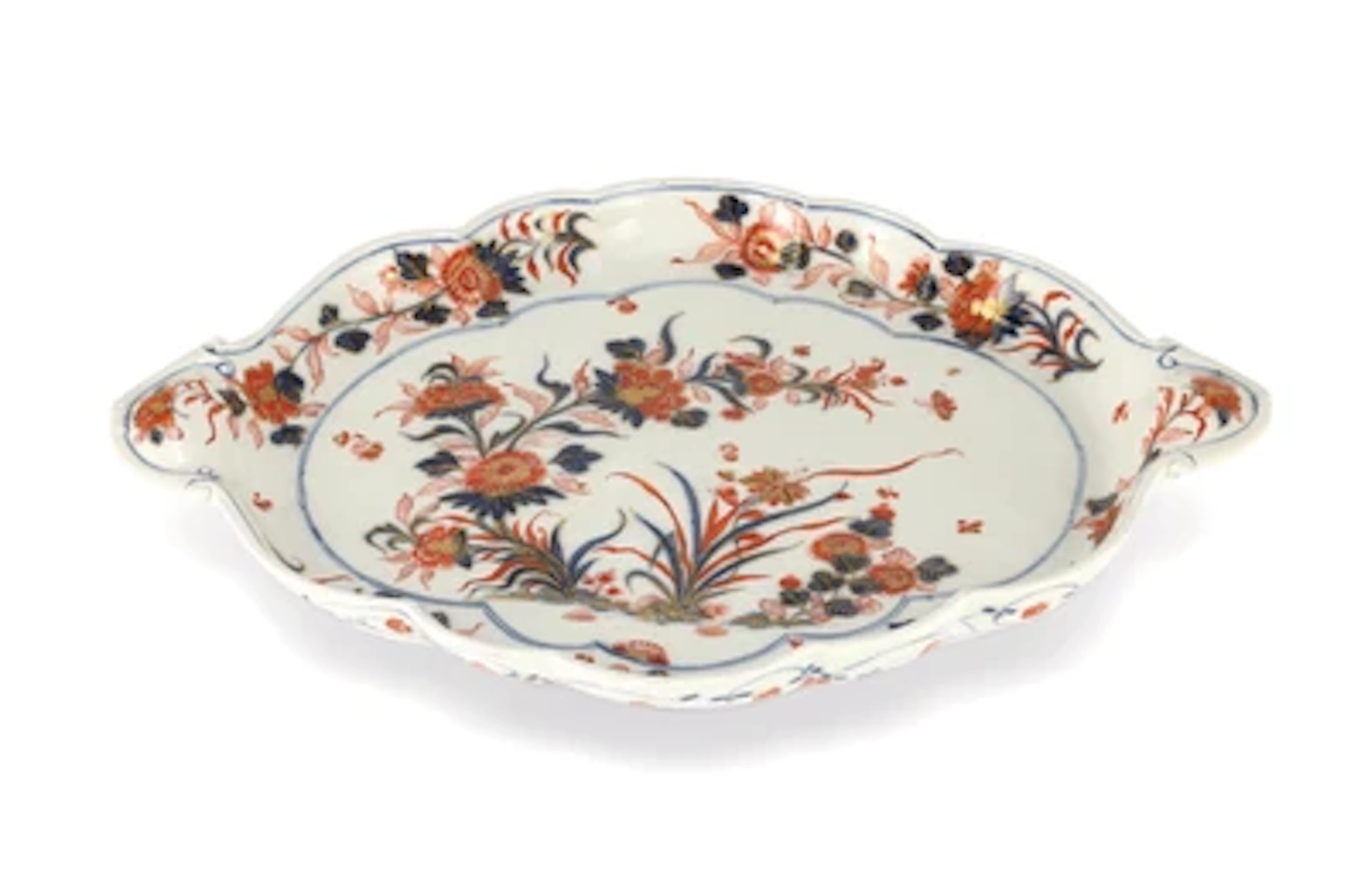 A Large Tray with Imari Decoration, Meissen, c. 1740