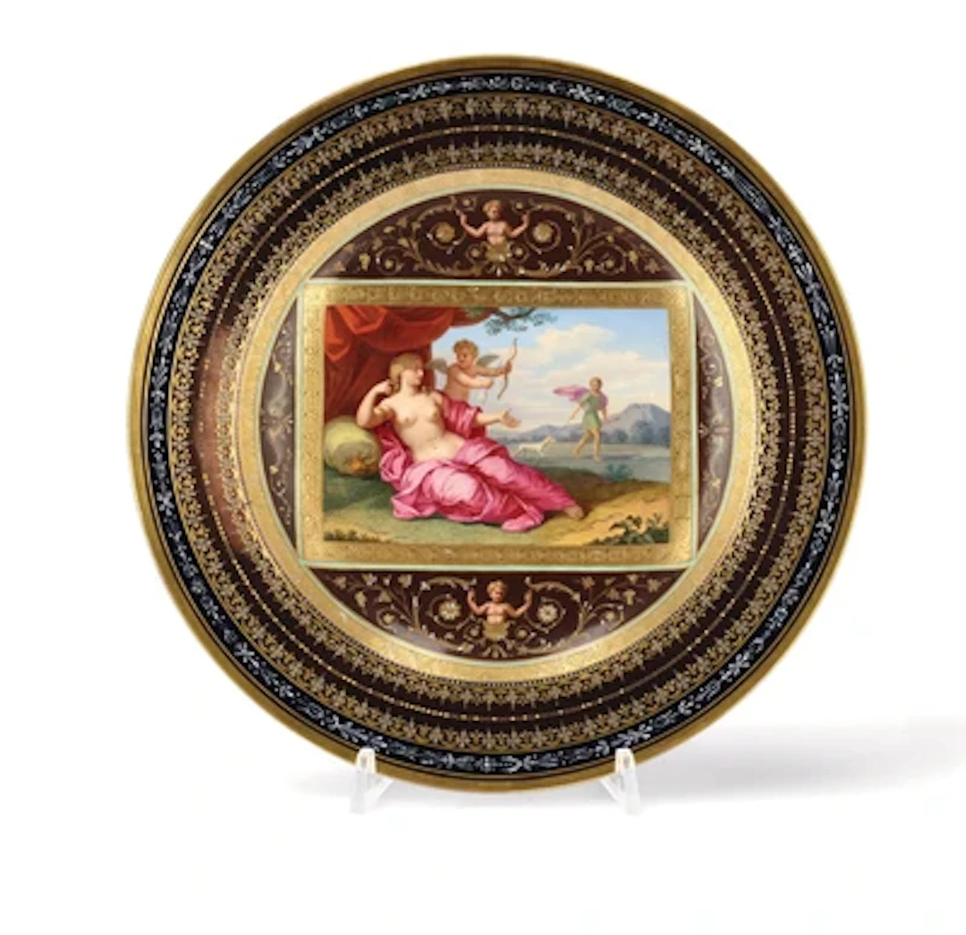 A Cabinet Plate, Imperial Porcelain Manufactory, Vienna, 1791, Sorgenthal