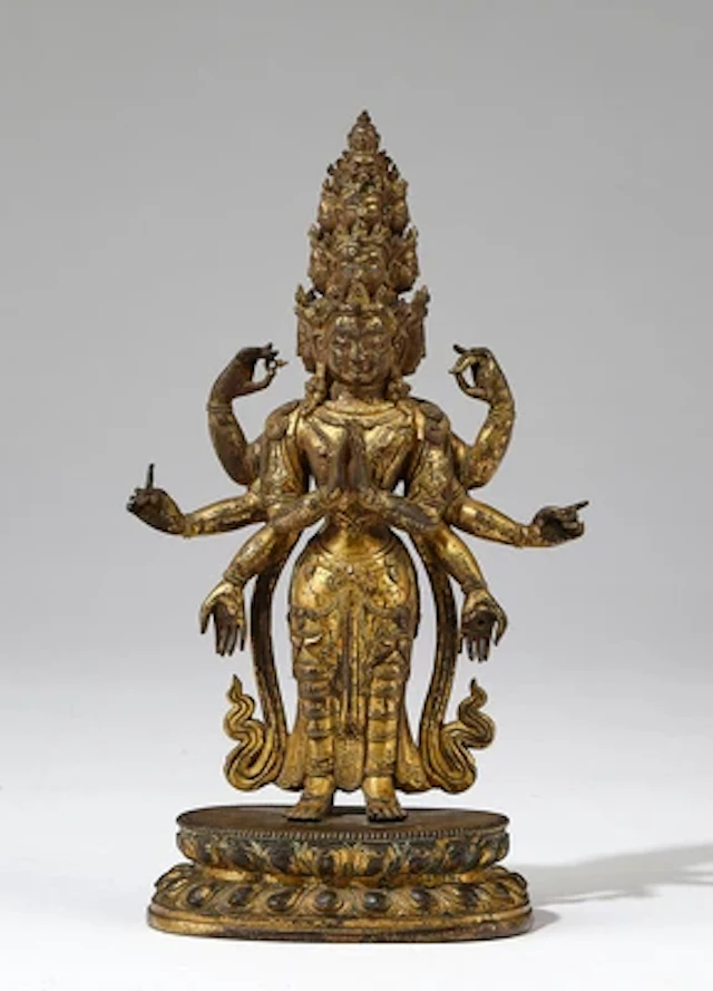 Elfköpfiger Avalokiteshvara, Tibet, 20. Jh.
