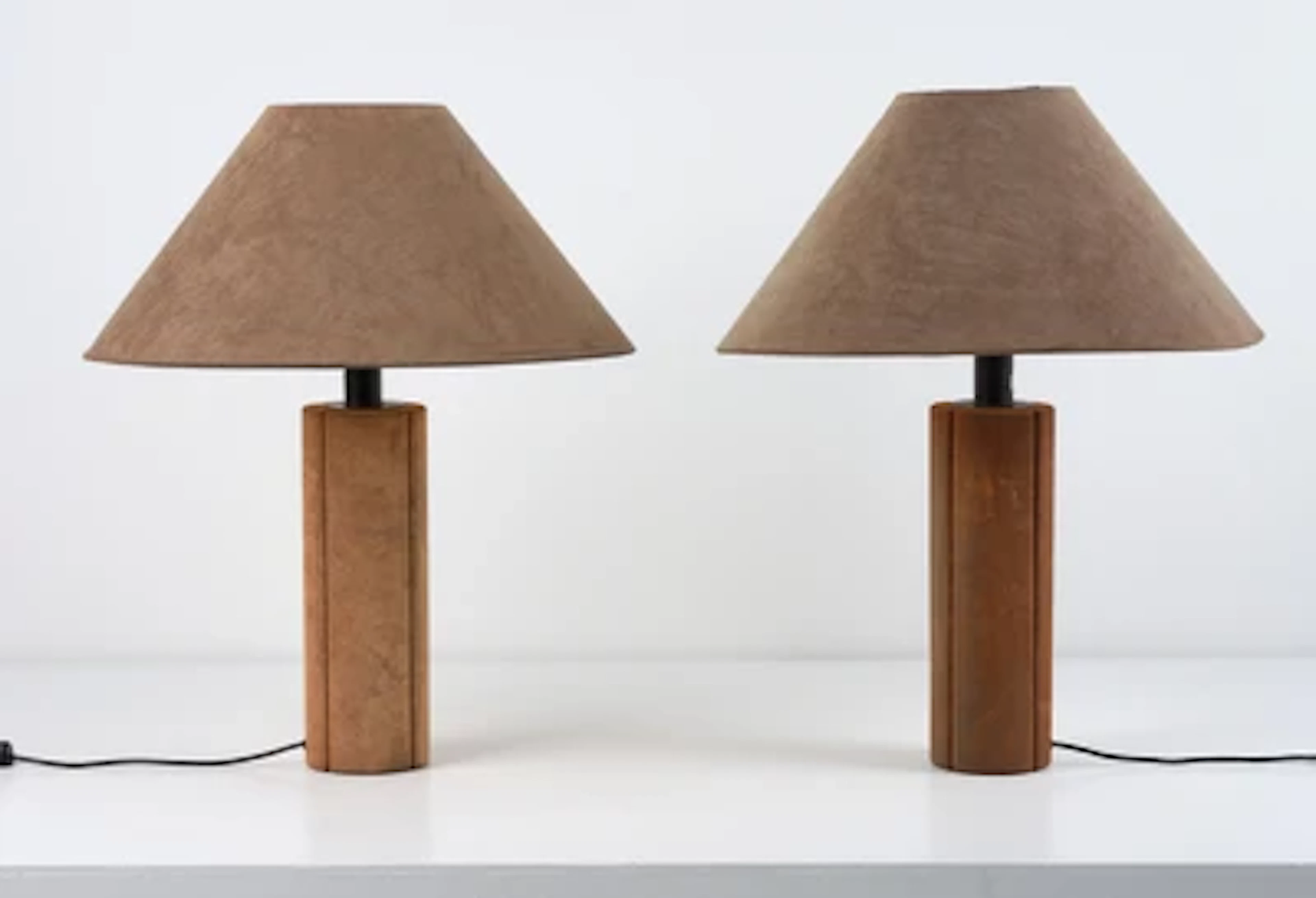 Two large table lamps mod. 'Korklampe', designed by Ingo Maurer