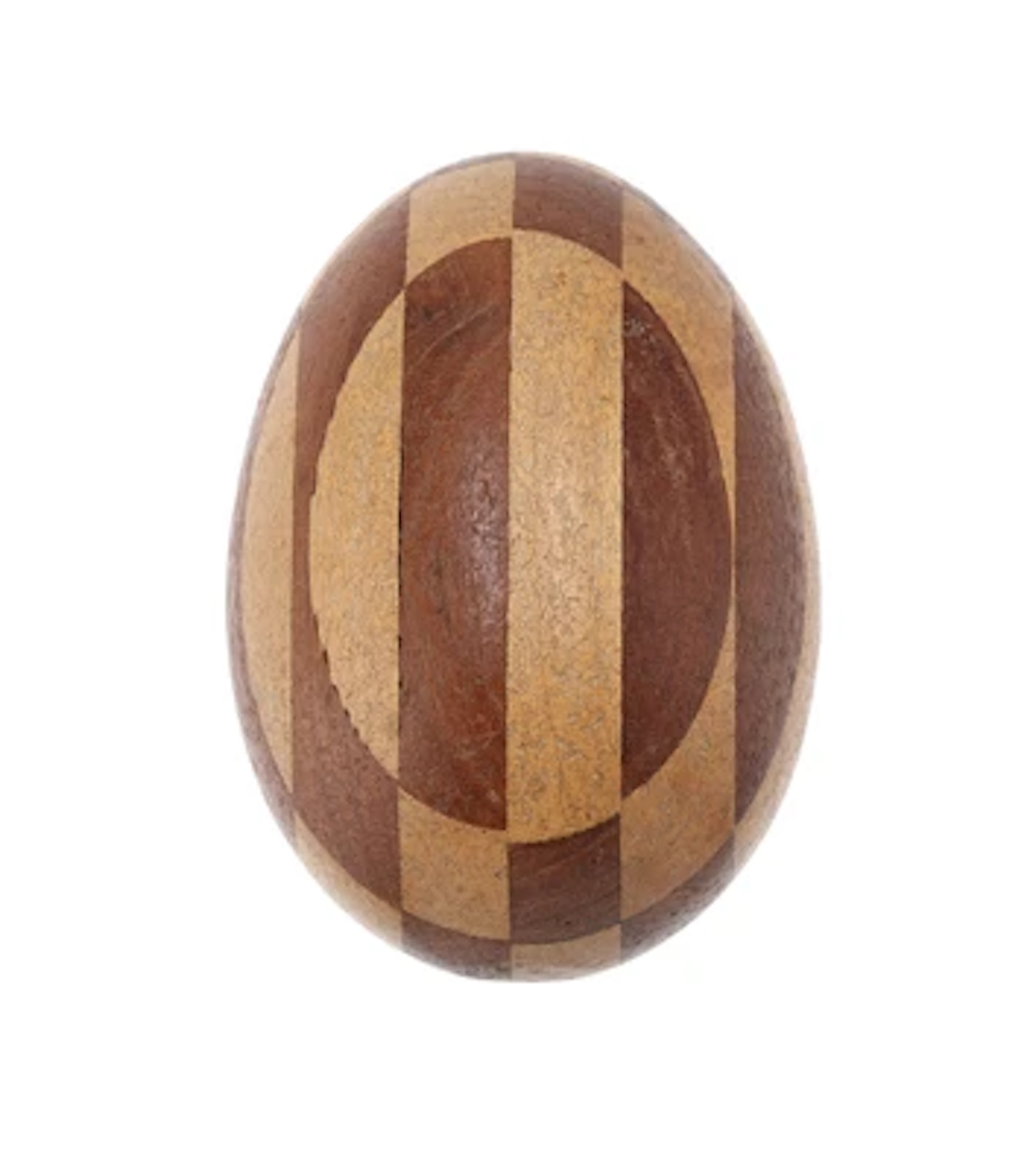 Ei aus Holz, in der Art von Therese Trethan, im Stil der Wiener Werkstätte