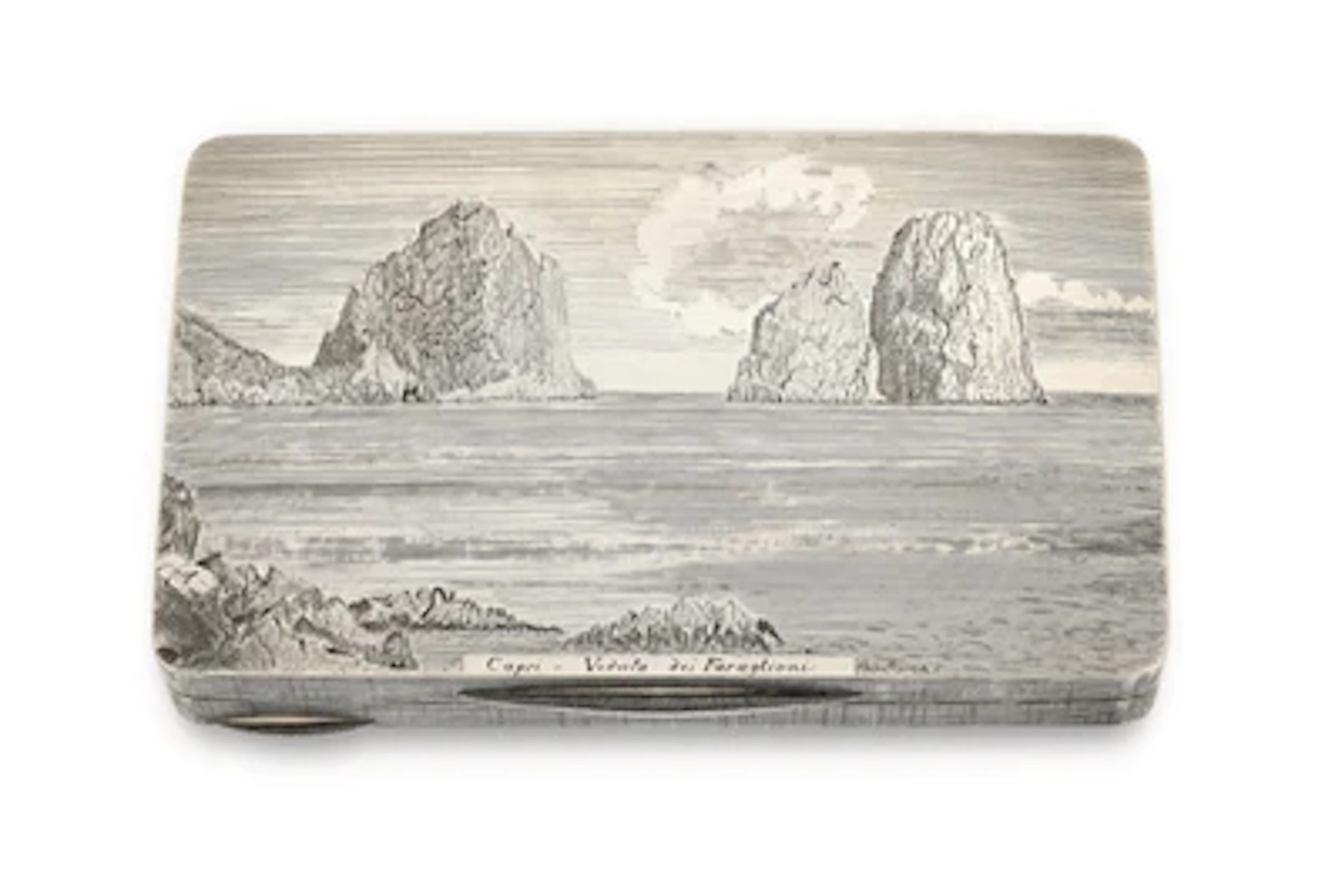 A Covered Box Depicting the Faraglioni Stacks near Capri