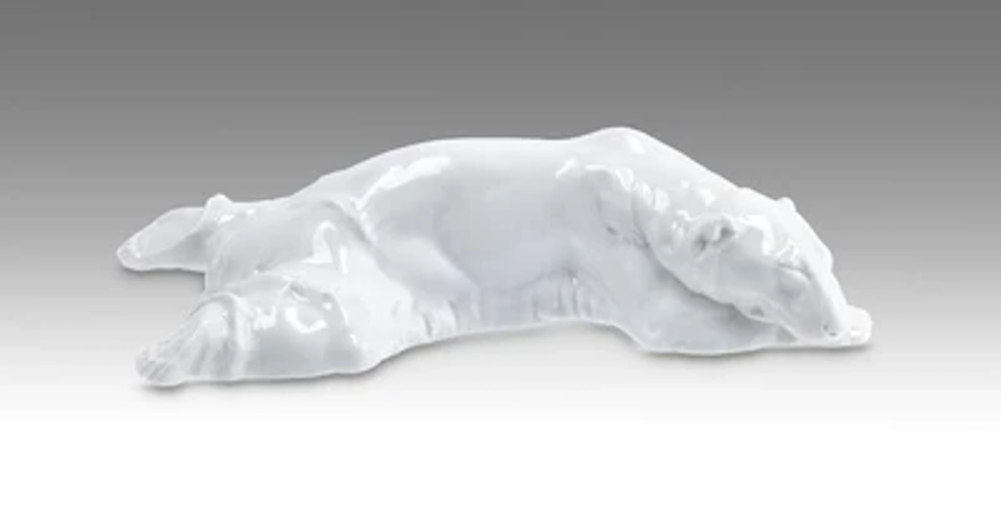 Frederick Roth, a reclining polar bear, designed in around 1905, executed