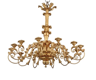 A Large Biedermeier Candle Chandelier
