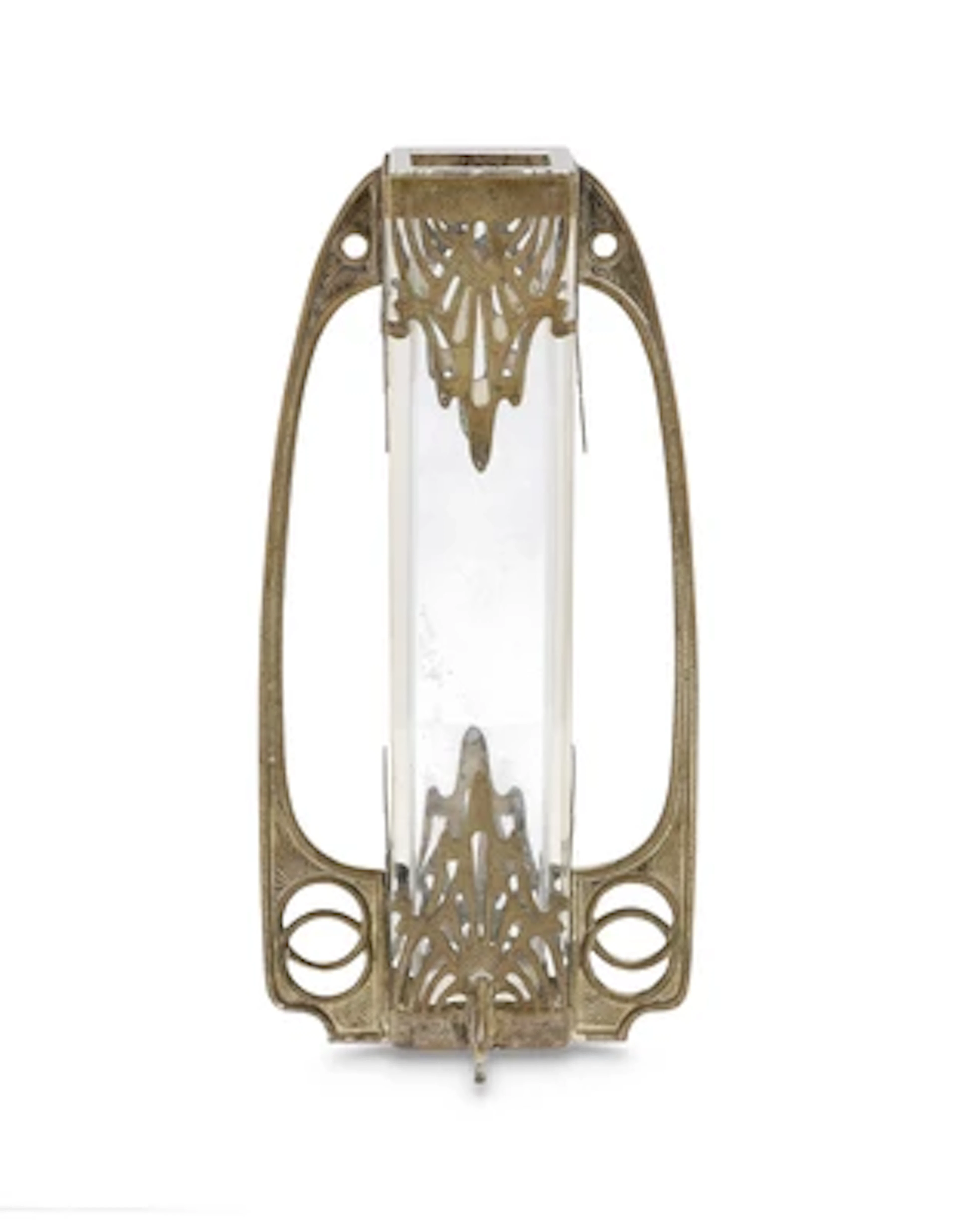 A vase with metal mount and Secessionist decoration, c. 1900