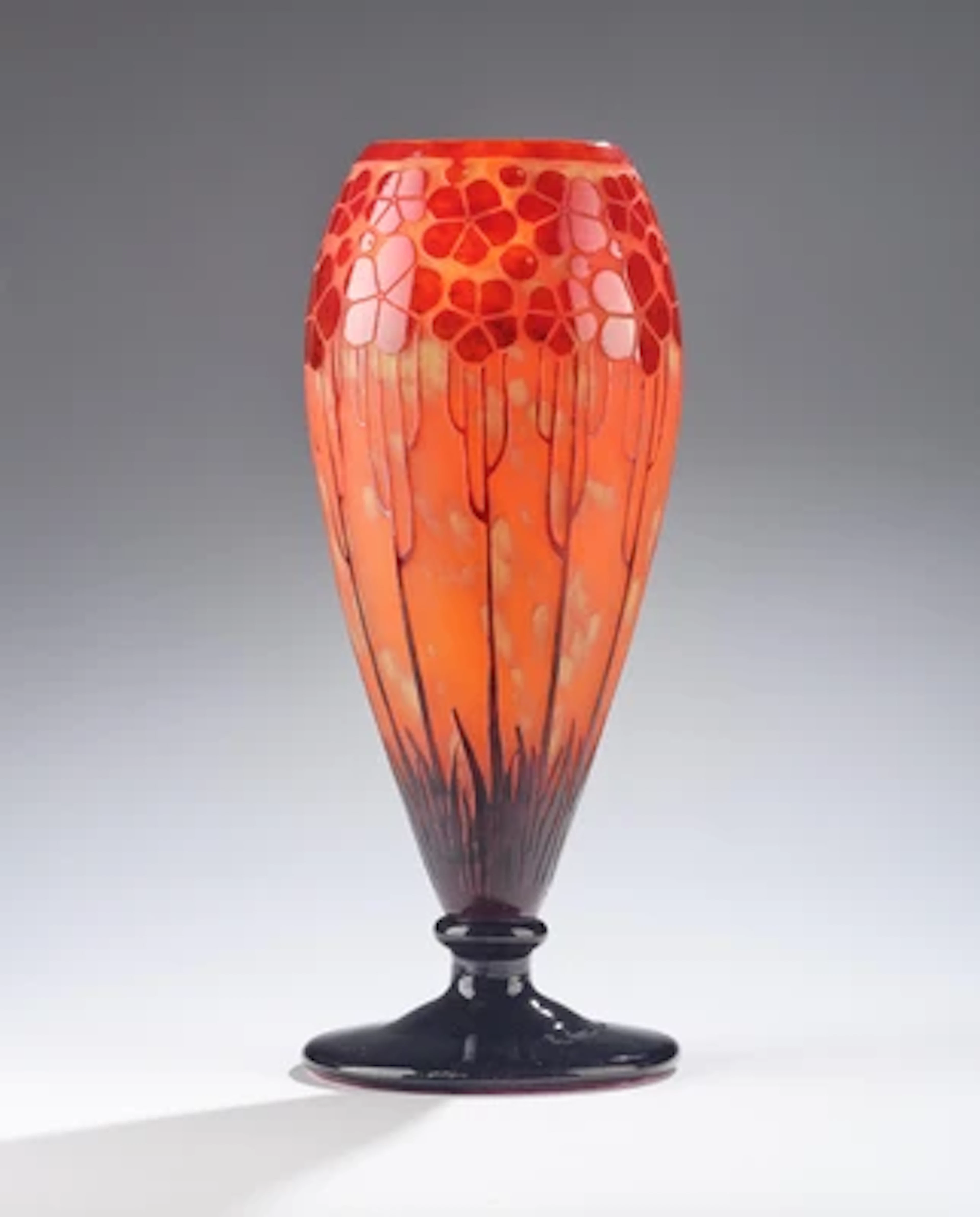 A vase, "Cardamines", Verreries Schneider, Epinay-sur-Seine, 1918-33