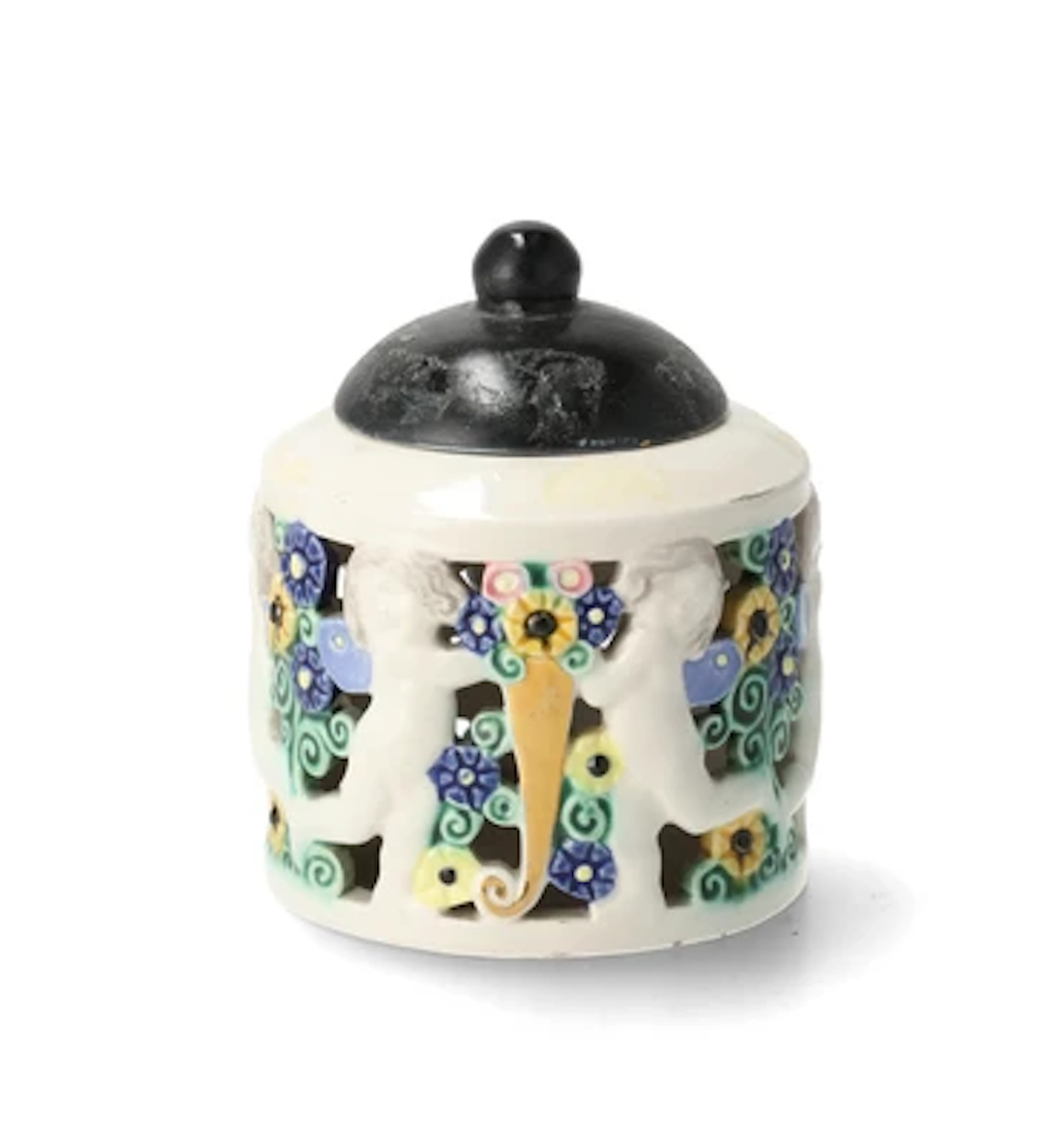 Michael Powolny, an inkwell with running putti, WK model number 158a