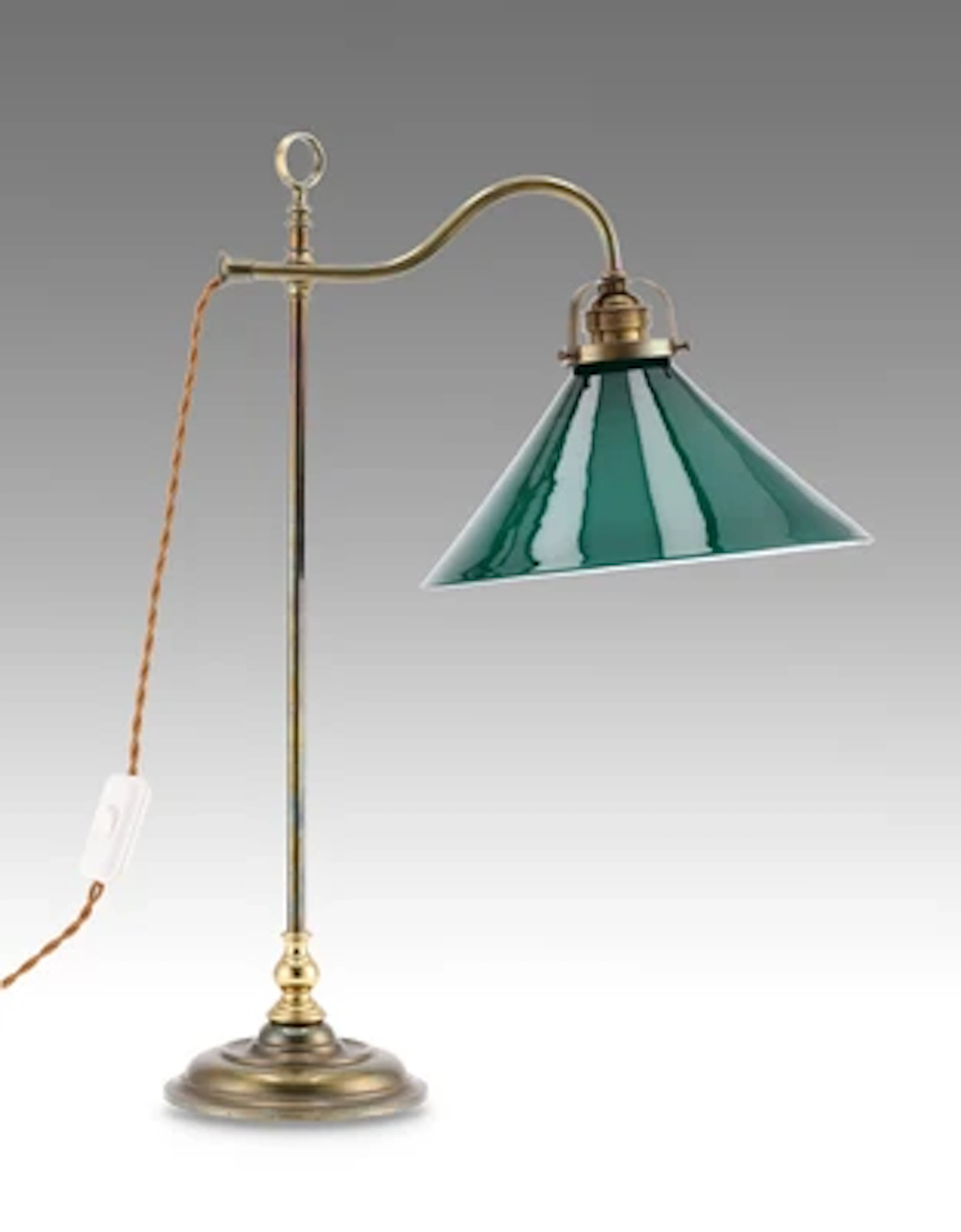 Kontorlampe aus Messing, Entwurf: um 1920/25