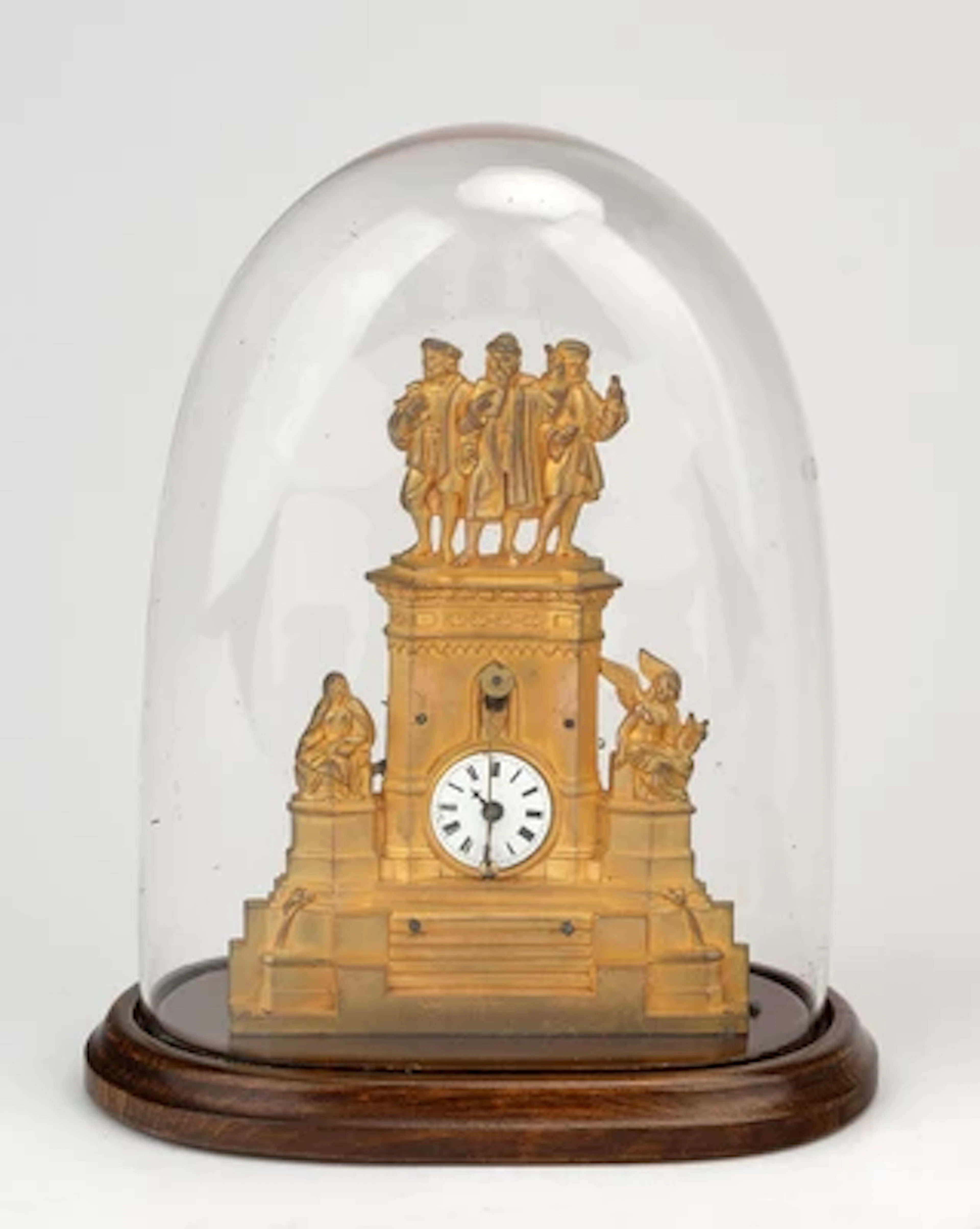 Bronze Tischzappler mit Schlagwerk "Gutenberg-Denkmal zu Frankfurt am Main"