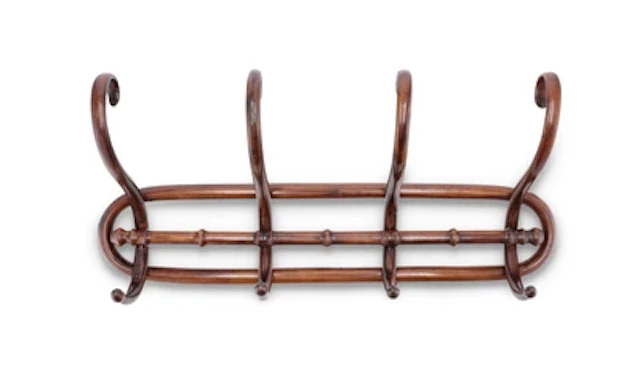 Wandgarderobe ("Kleiderrechen"), vgl. Modellnummer: 1202/5, Entwurf: