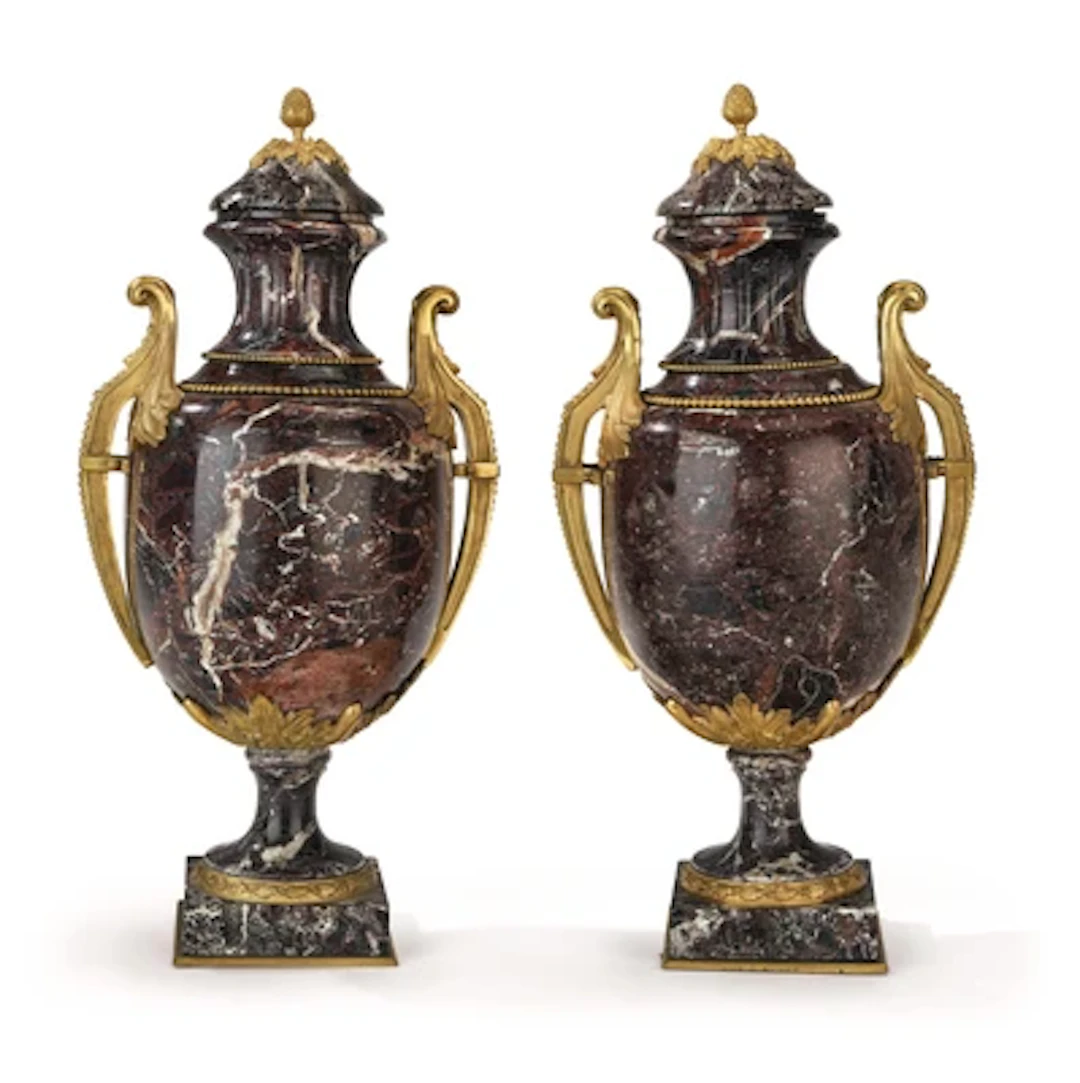 A Pair of Decorative Lidded Vases