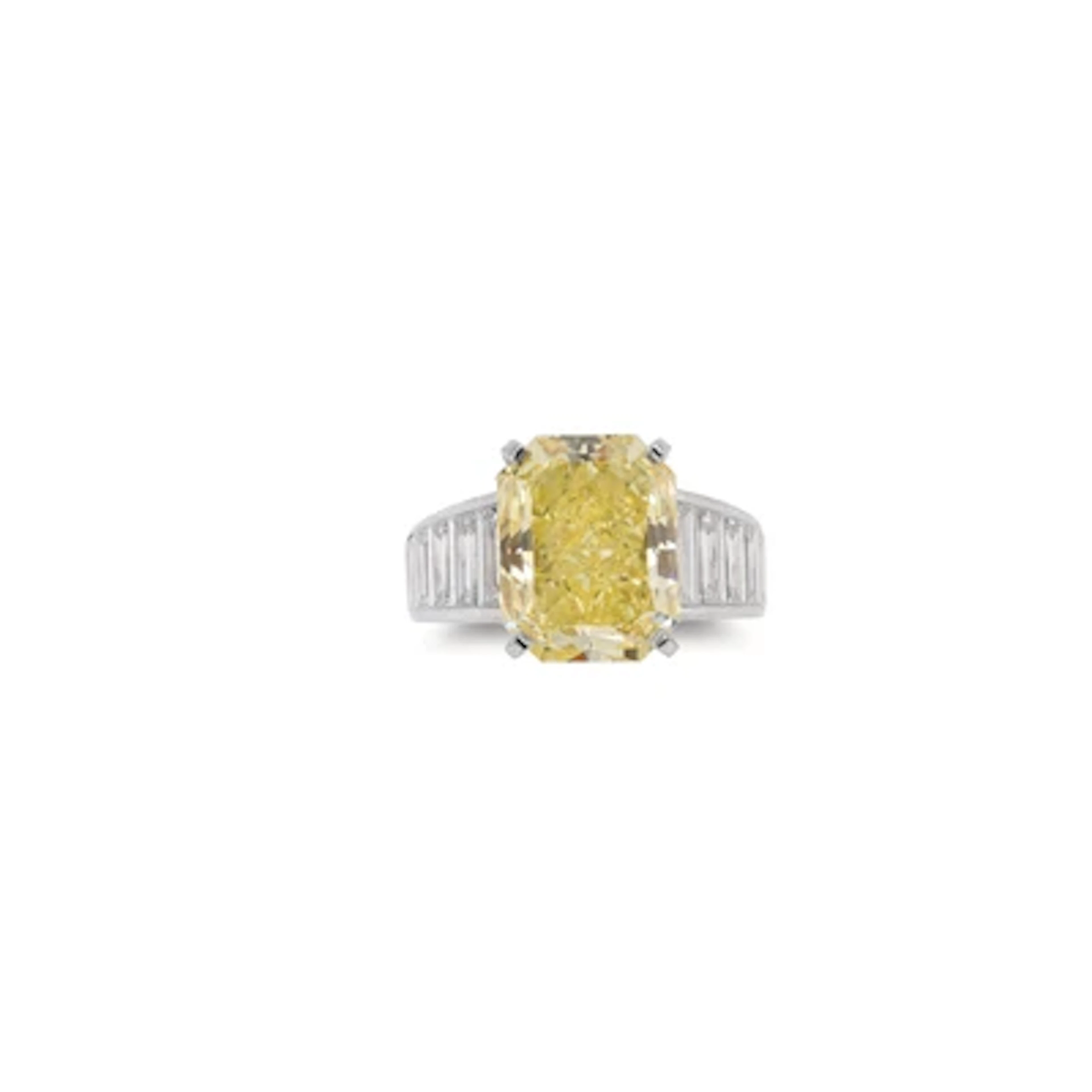 Cartier Fancy Intense Yellow diamond ring 7.02 ct