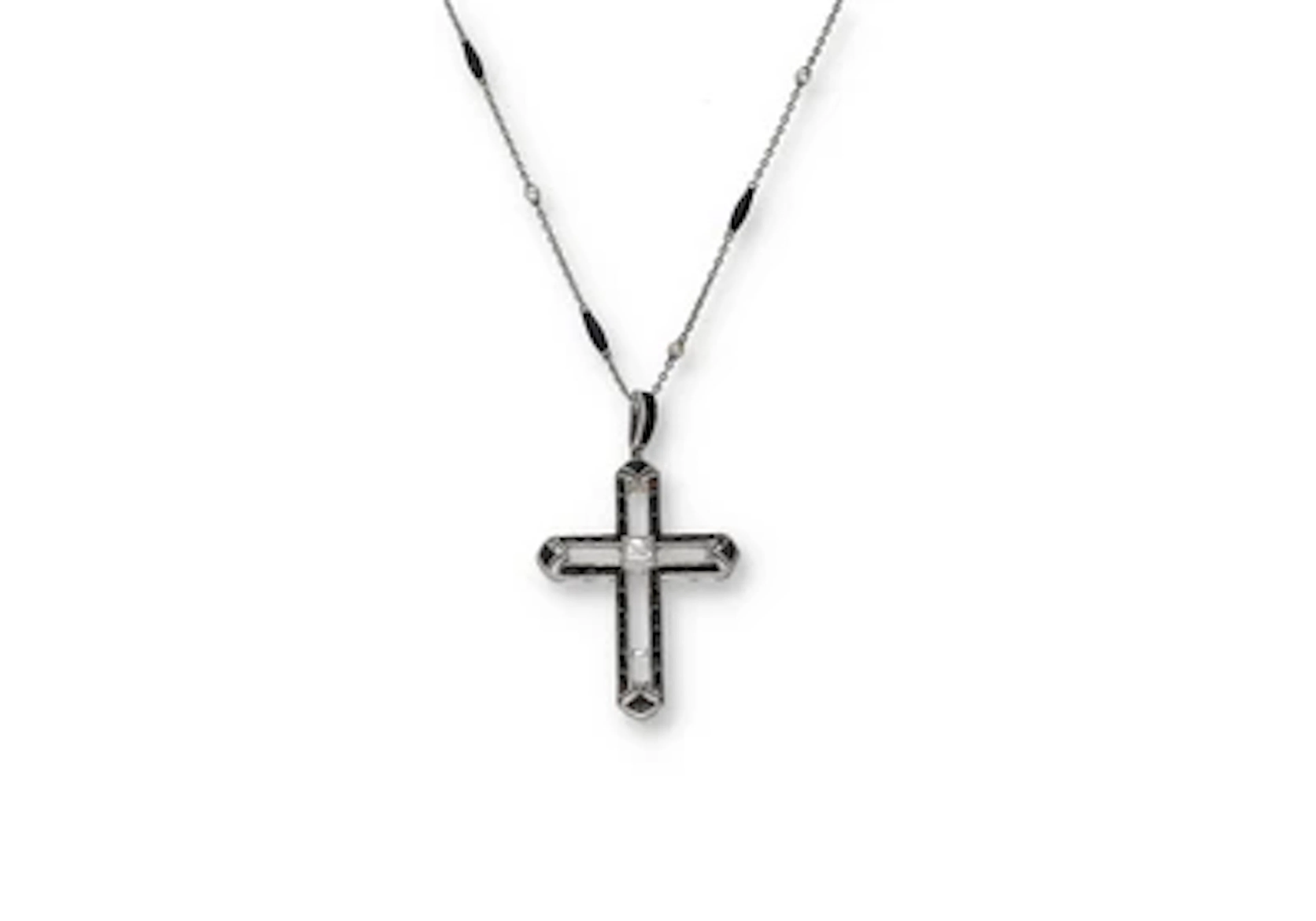 Diamant Spinell Kreuzanhänger