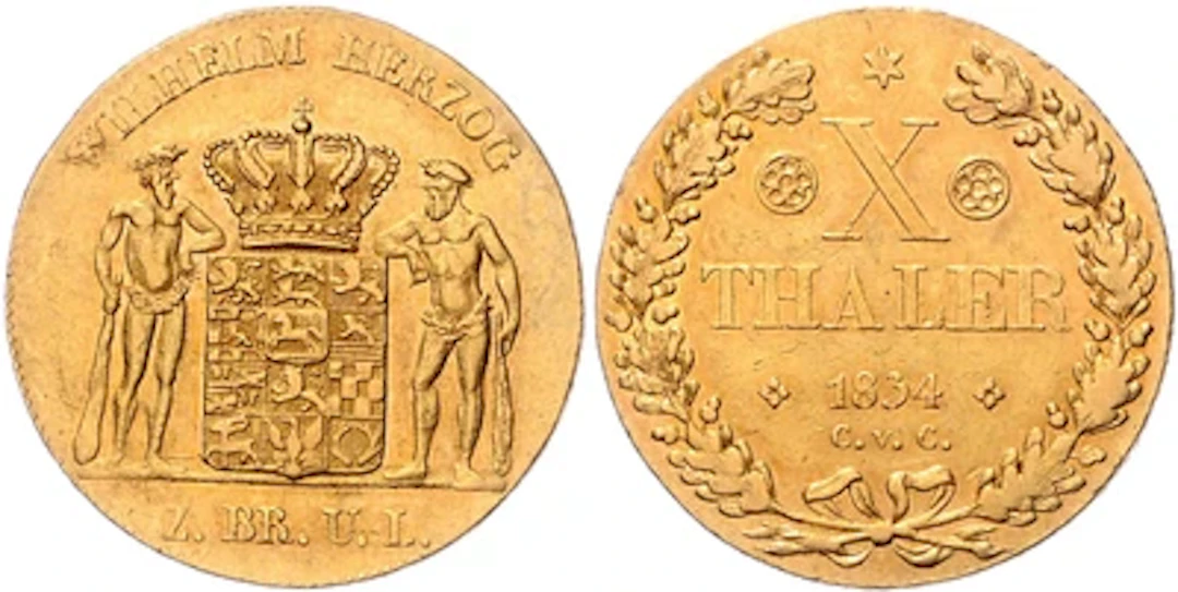 Braunschweig-Wolfenbüttel, Wilhelm 1831-1884 GOLD