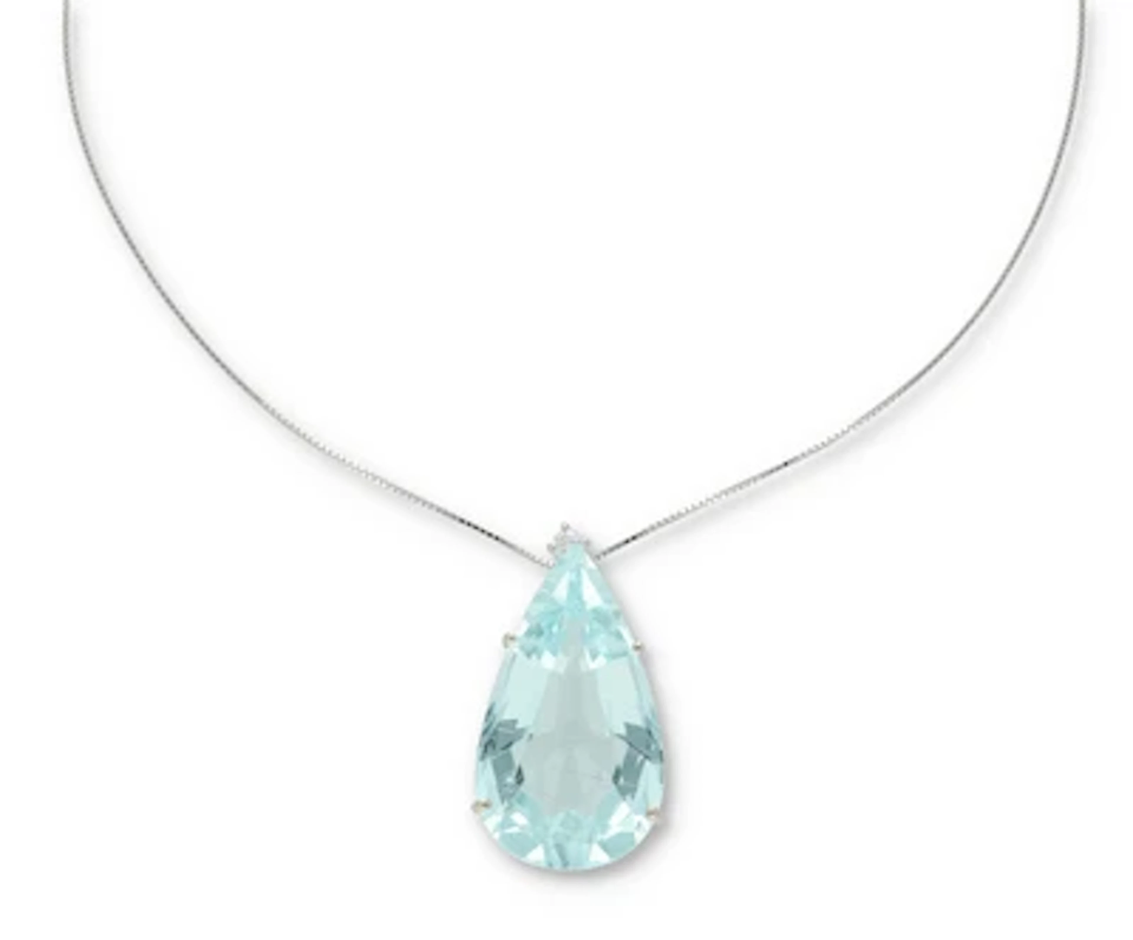 Brillant Aquamarin Anhänger
