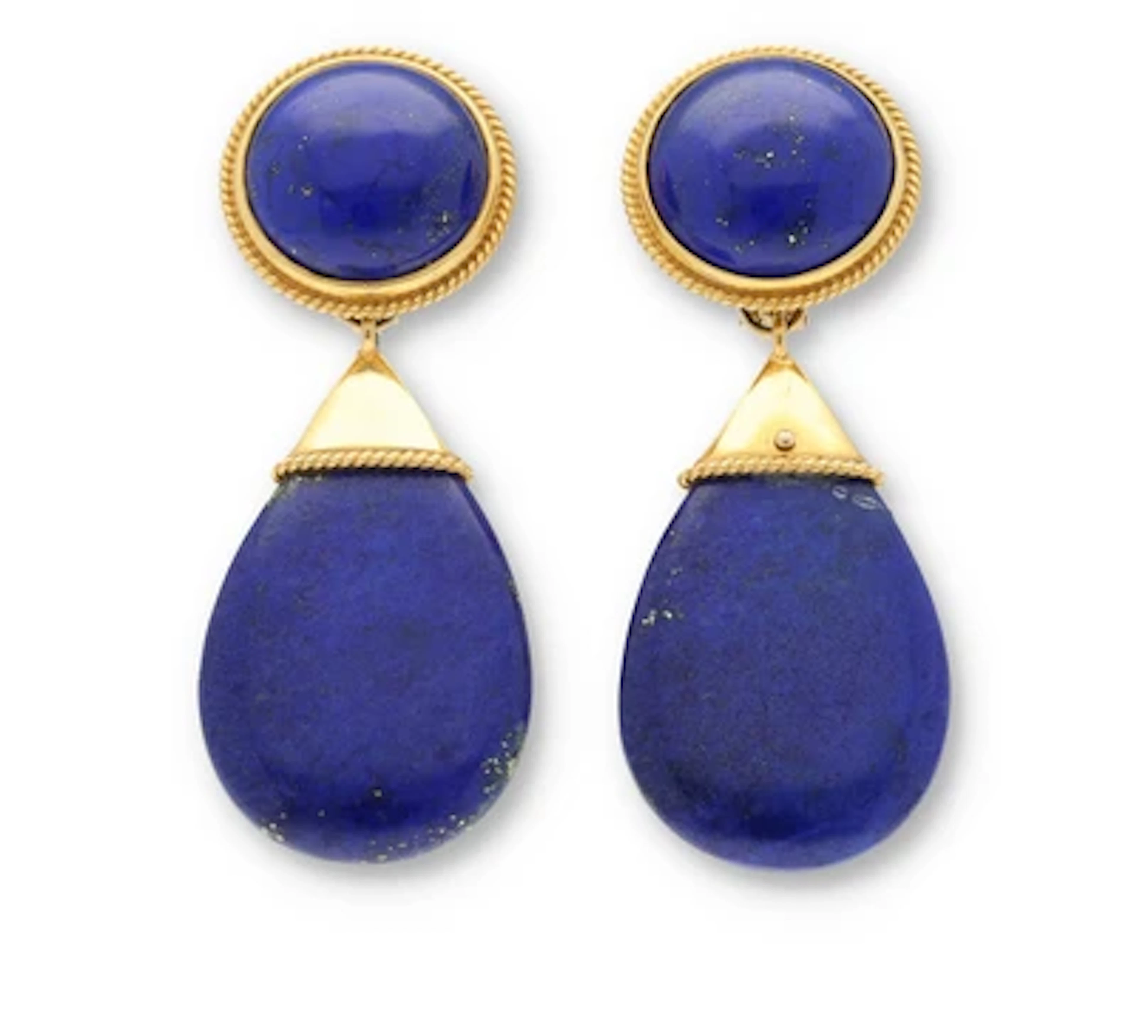 Köchert Lapislazuli Ohrclipsgehänge