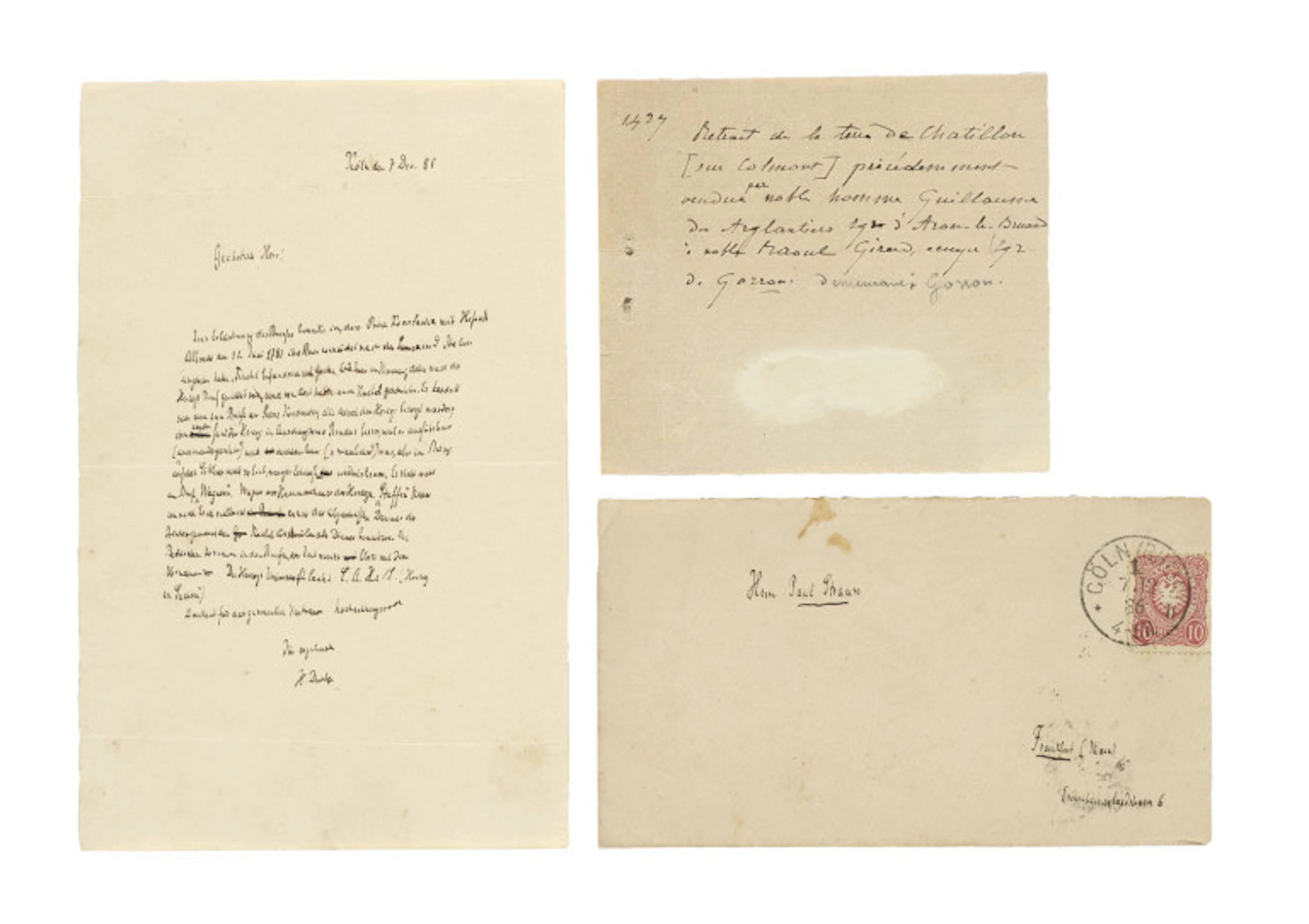 Heinrich Düntzer. Eigenhändiger Brief mit …