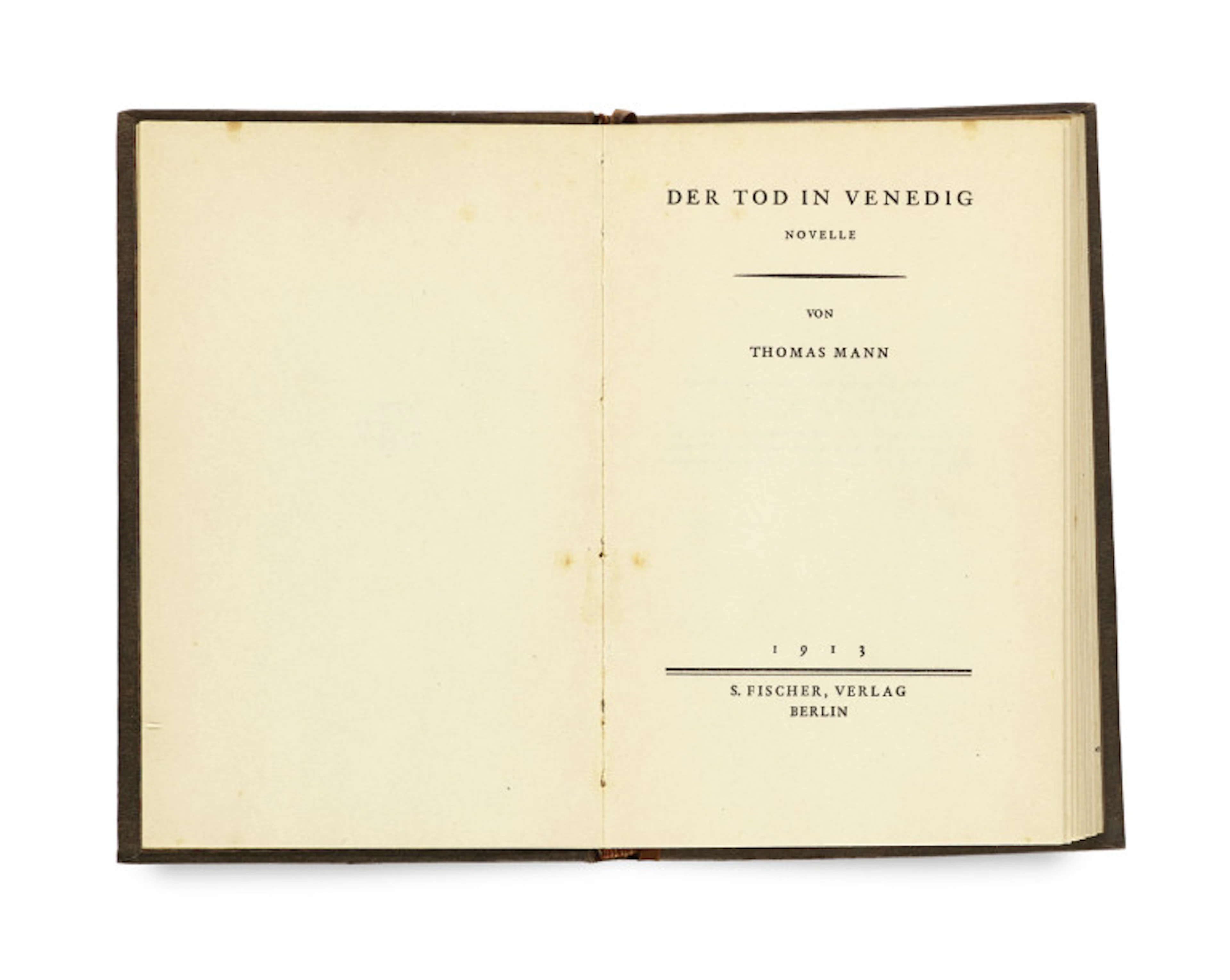 Thomas Mann. Der Tod in Venedig. Novelle. …