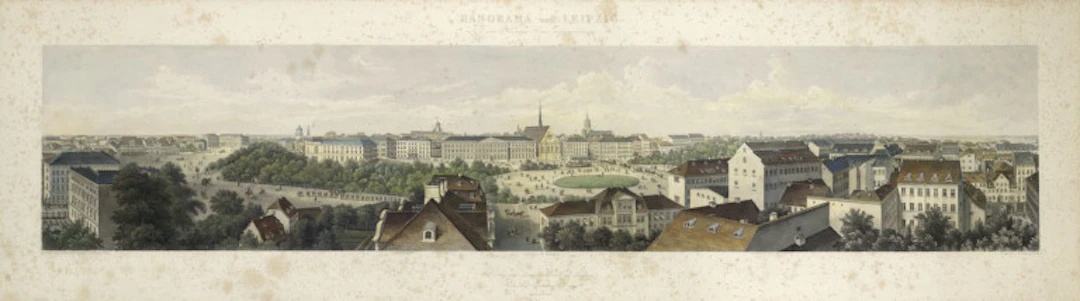 Adolf Eltzner. Panorama von Leipzig in …