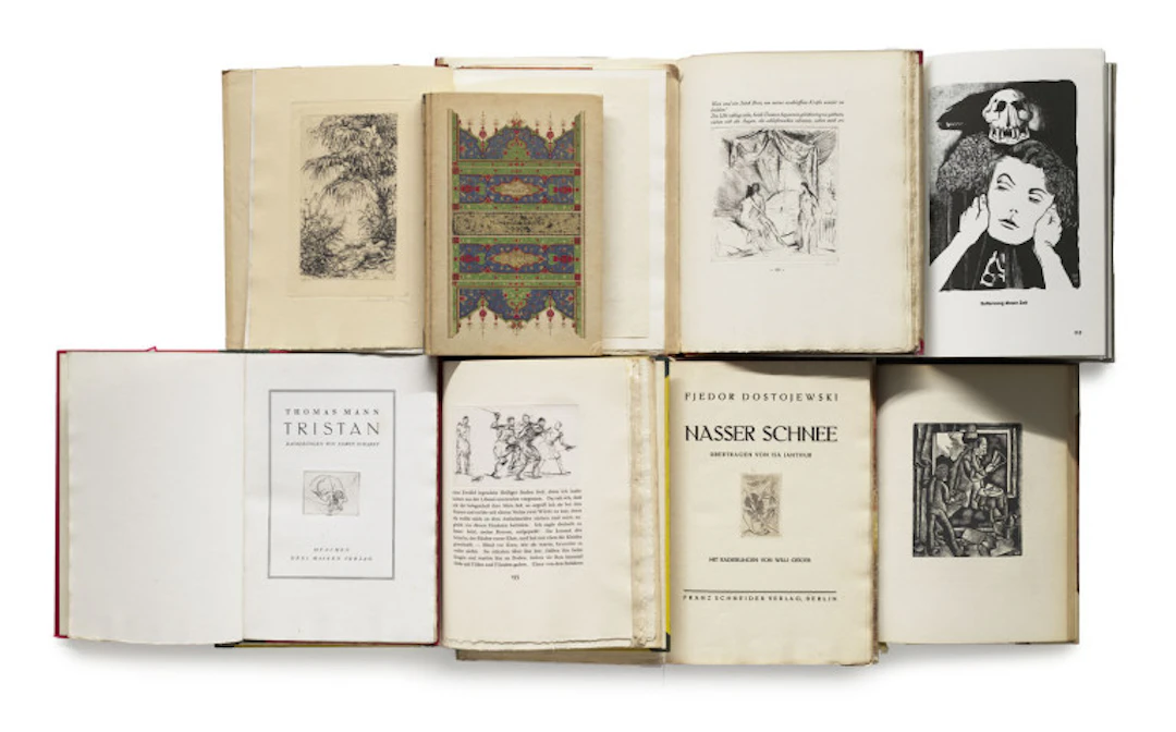 Sammlung von 8 bibliophilen …