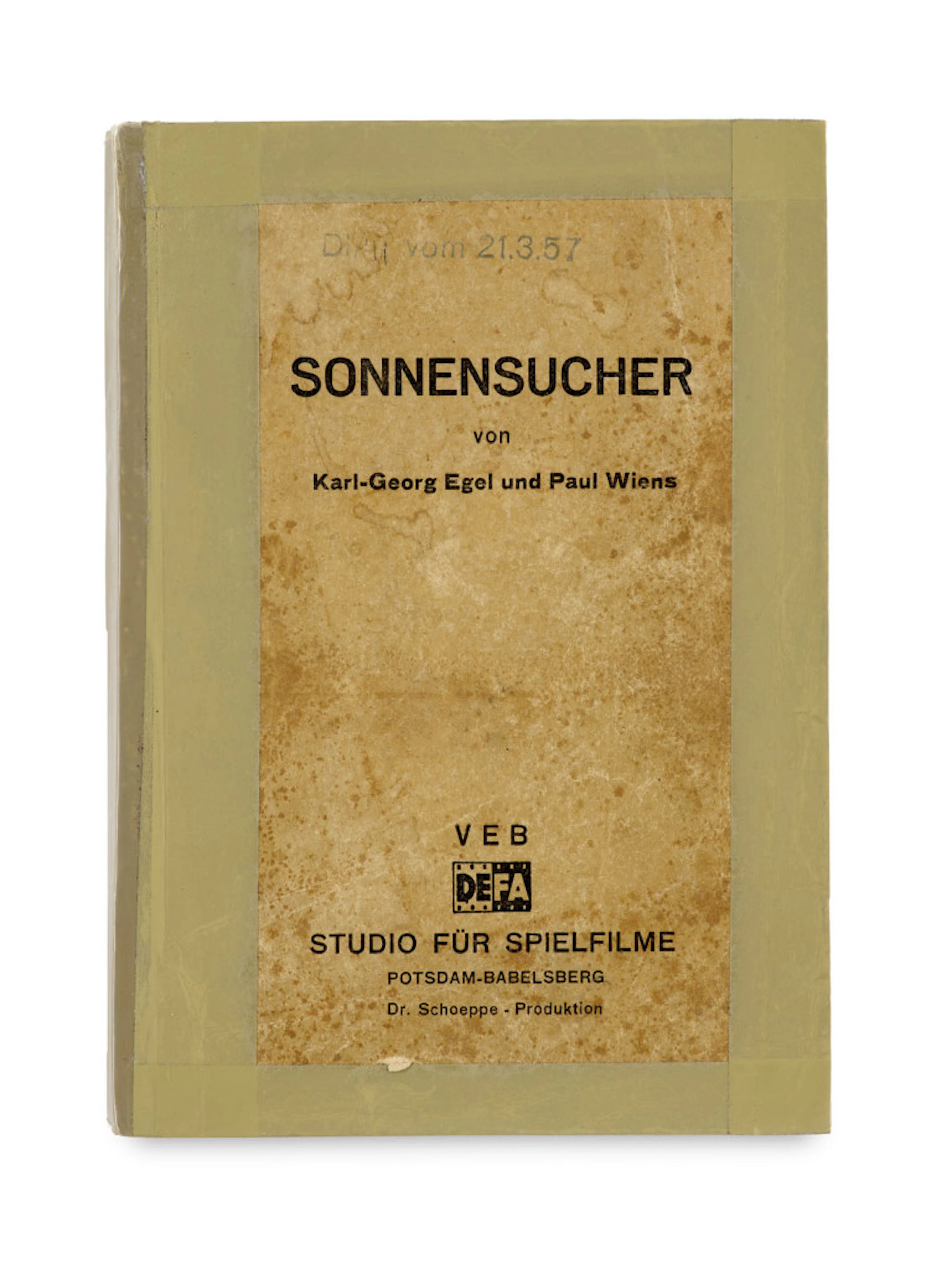 Karl-Georg Egel u. Paul Wiens. Sonnensucher. Ein Drehbuch. …