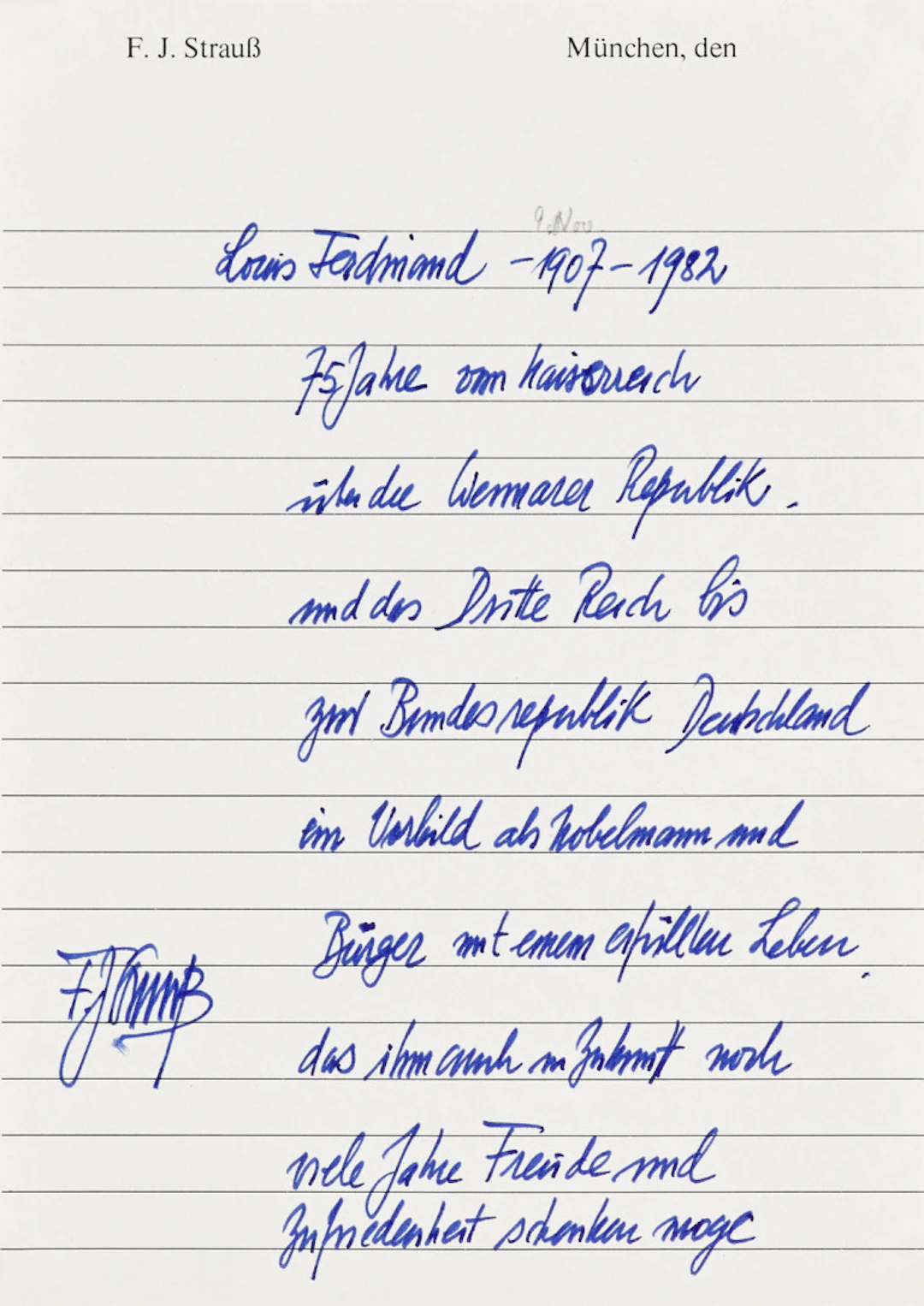 Sammlung von 8 Autographen …