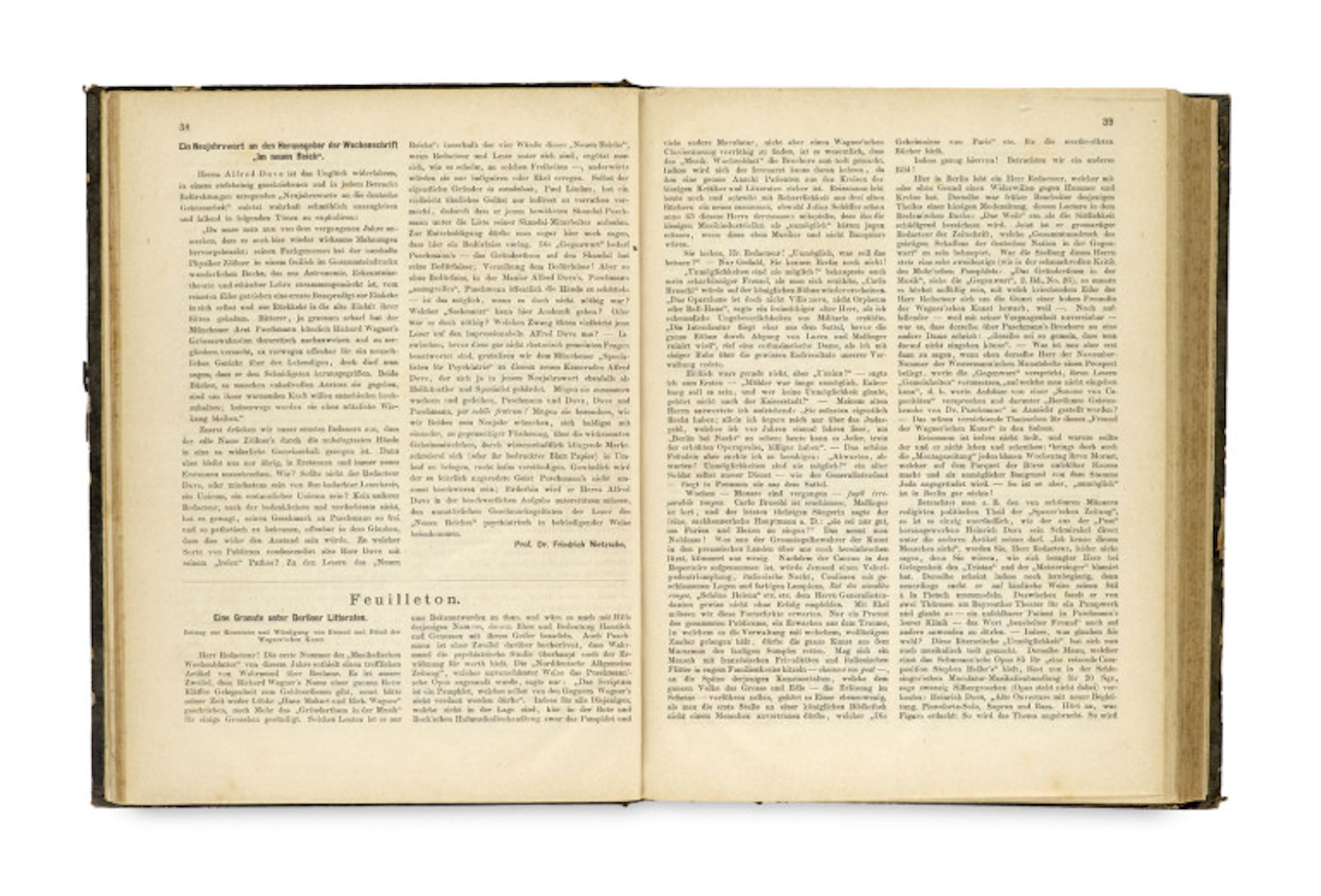 Friedrich Nietzsche. Ein Neujahrswort an den …