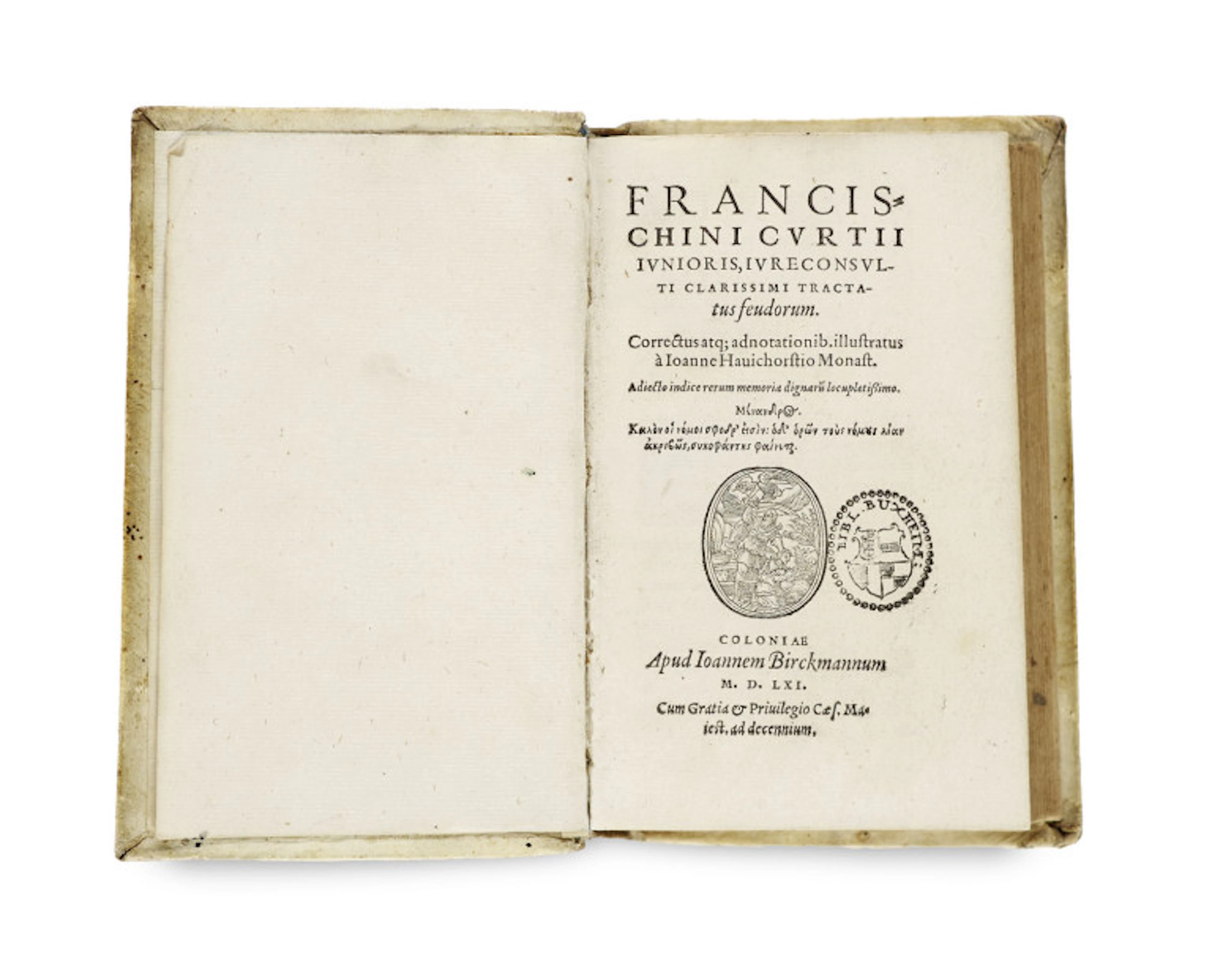 Franciscus der Jüngere Curtius. Tractatus feudorum. Correctus …
