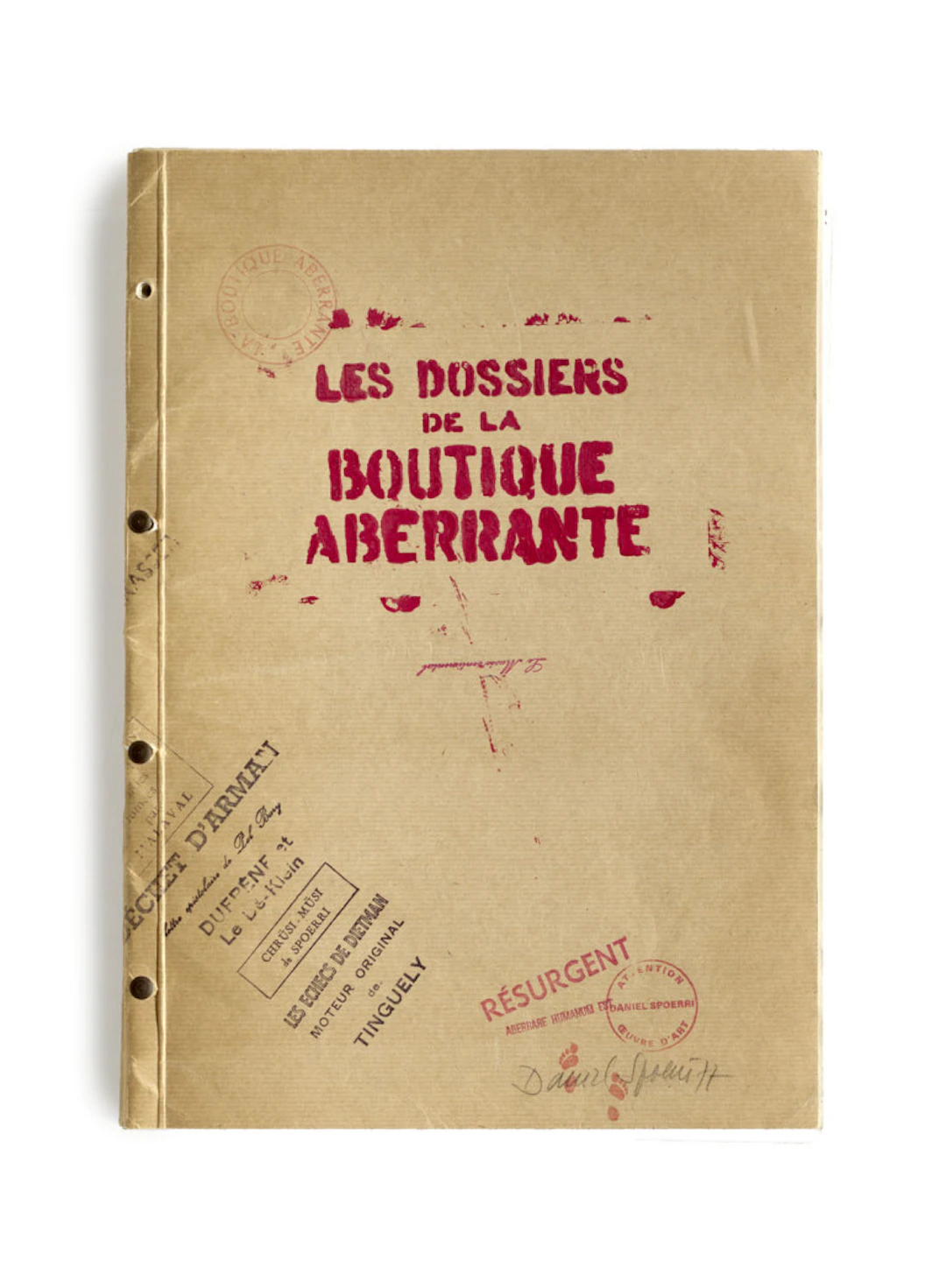 Daniel Spoerri. Les Dossiers de la boutique …