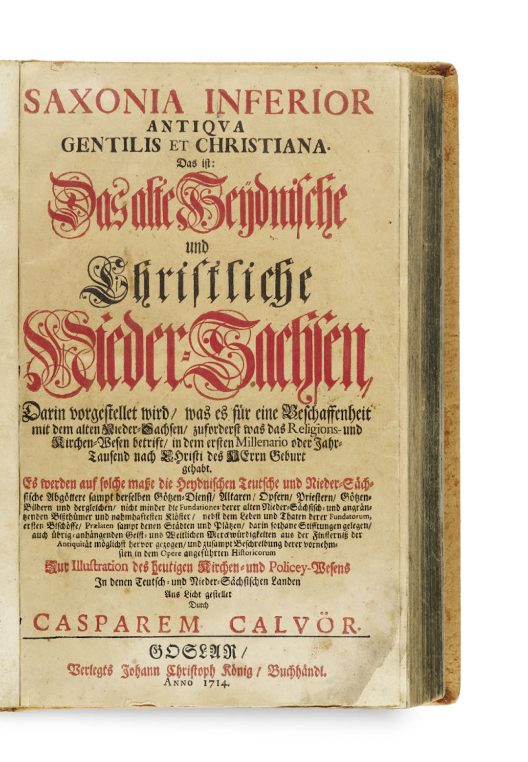 Caspar Calvör. Saxonia inferior antiqua …