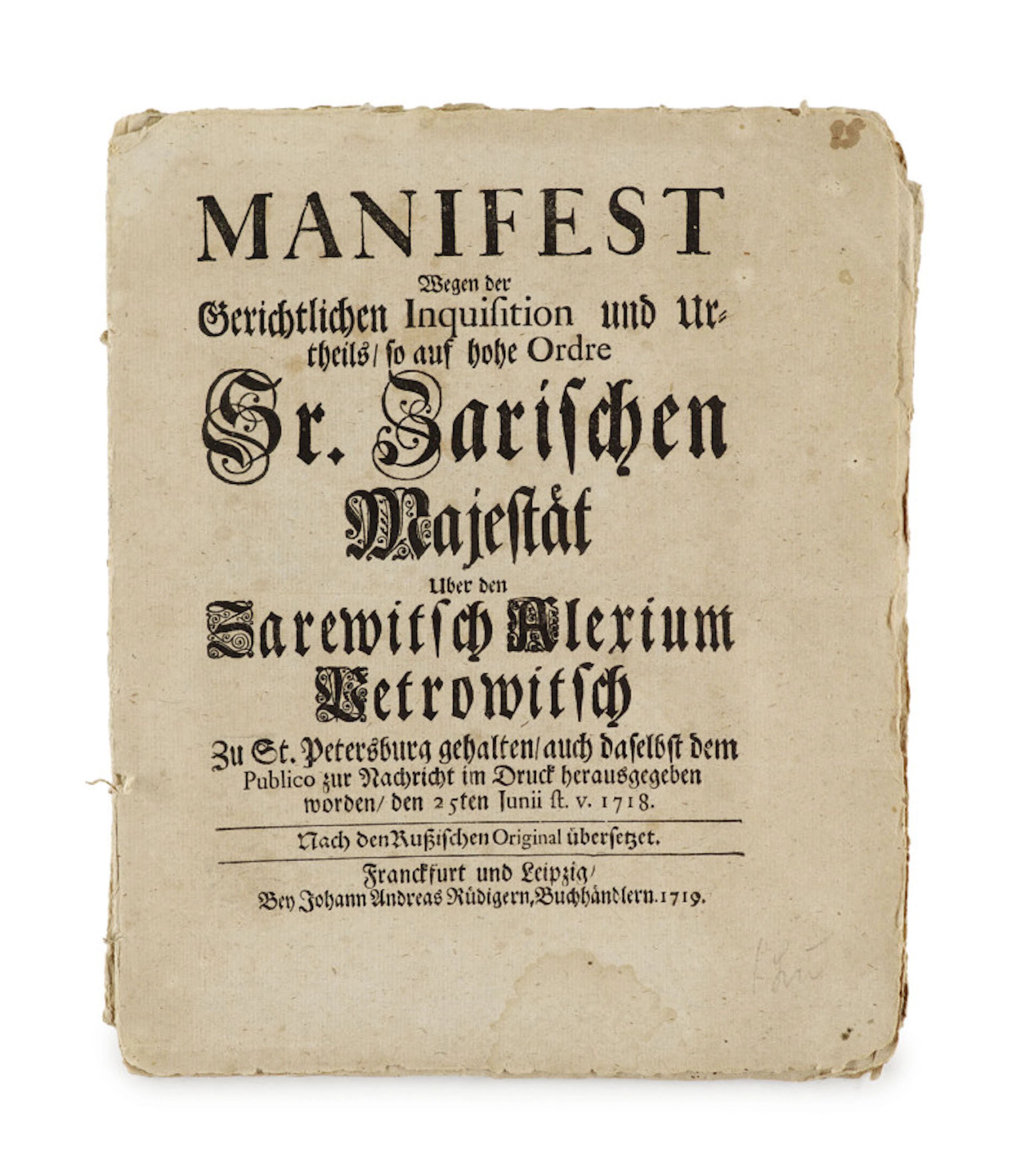 Manifest wegen der …