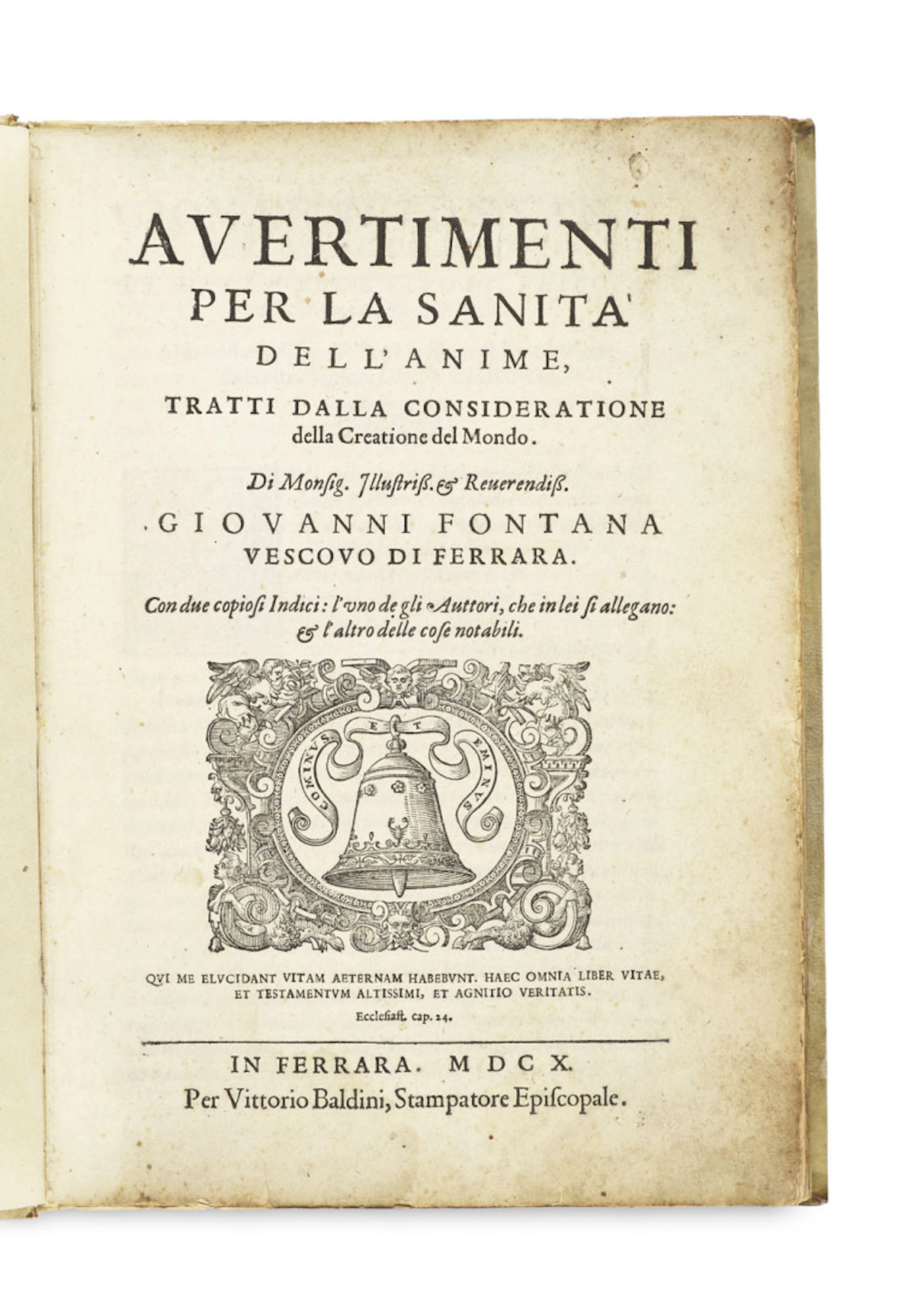 Giovanni Fontana. Avertimenti per la sanità …