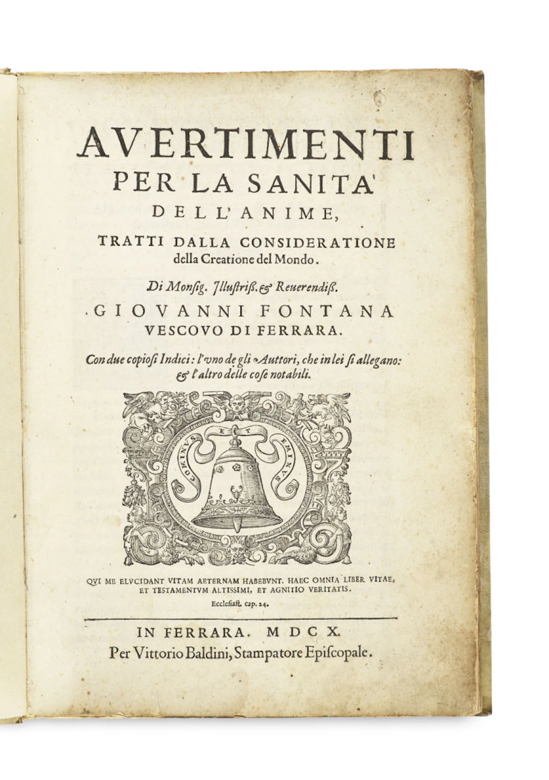 Giovanni Fontana. Avertimenti per la sanità …