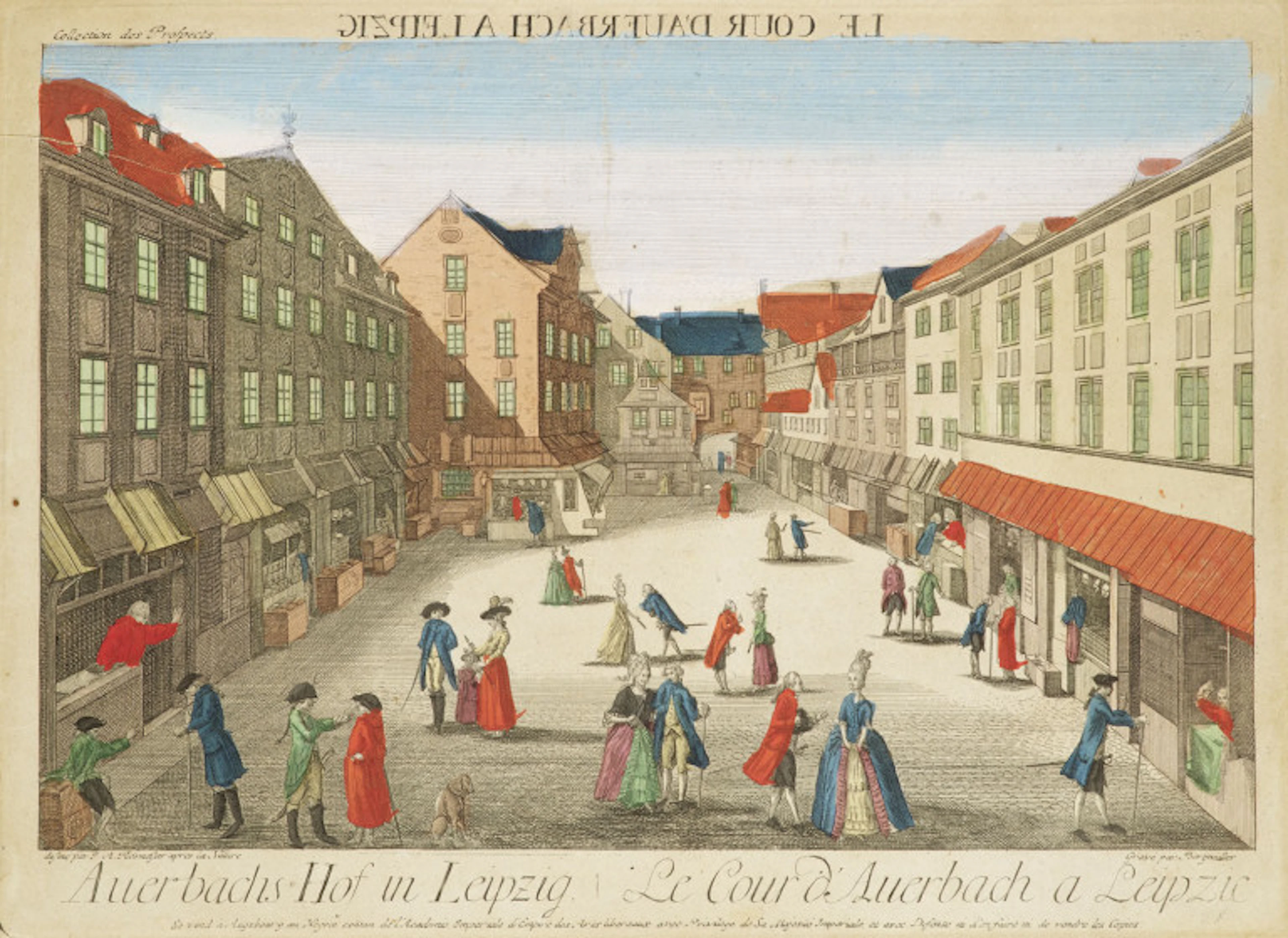 Johann August Rosmäßler und Samuel Blättner. 3 Arbeiten. Auerbachs Hof in …