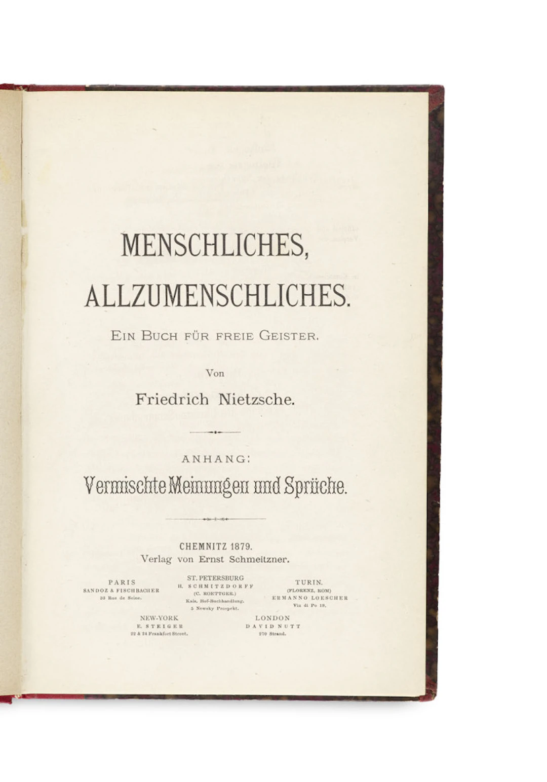 Friedrich Nietzsche. Menschliches, …