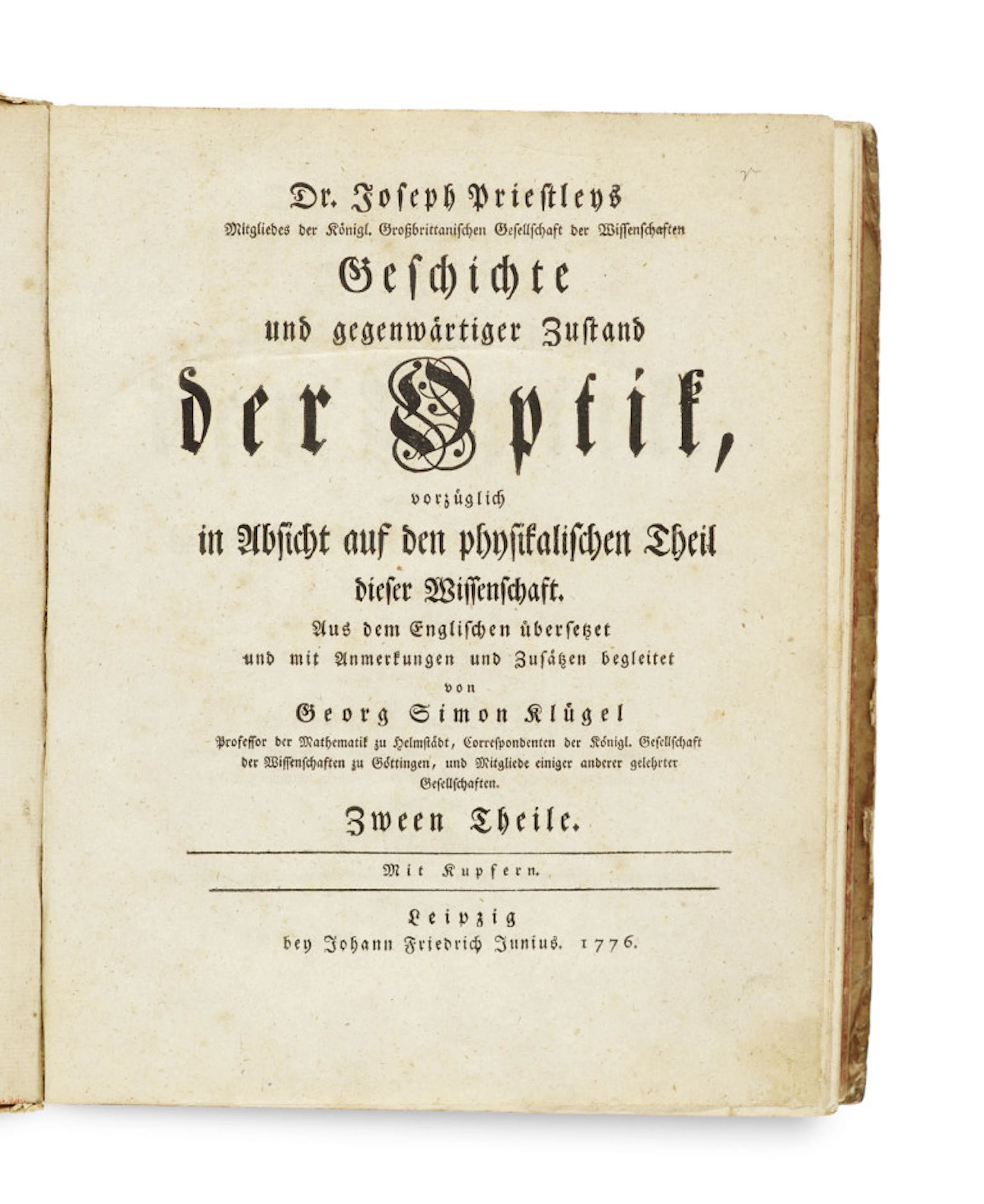 Joseph Priestley. Geschichte und gegenwärtiger …