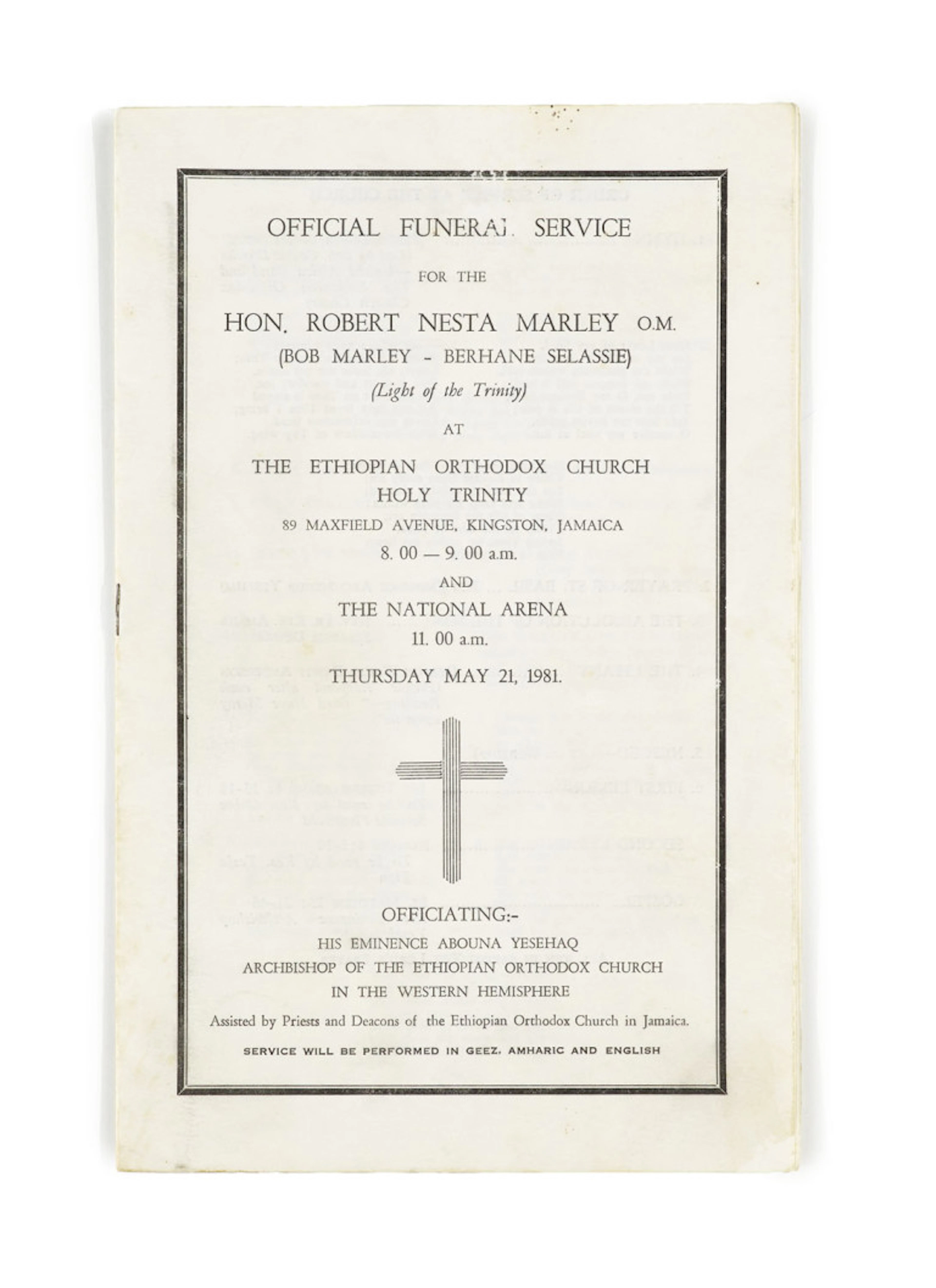 Official Funeral Service for …