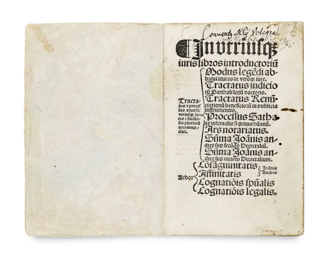 Bartolus de - Andreae, Johannes (d'Andrea, Giovanni) Saxoferratus.