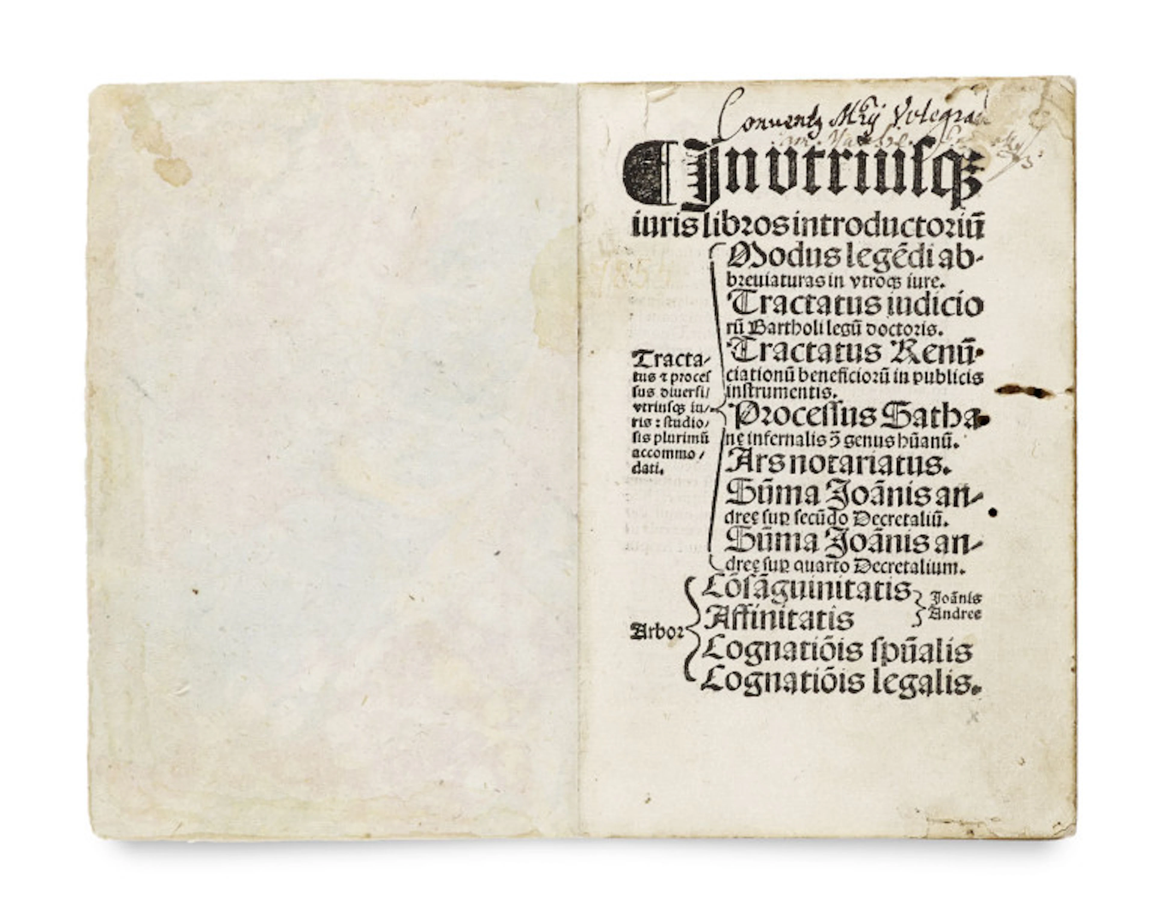 Bartolus de - Andreae, Johannes (d'Andrea, Giovanni) Saxoferratus.