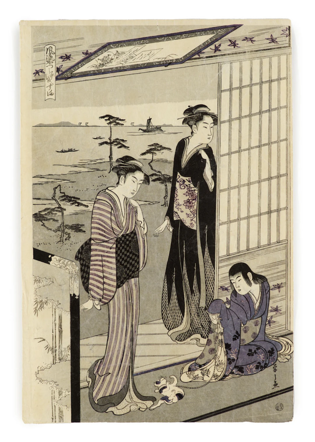Hosoda Eishi. Genji in Exile at Suma, …