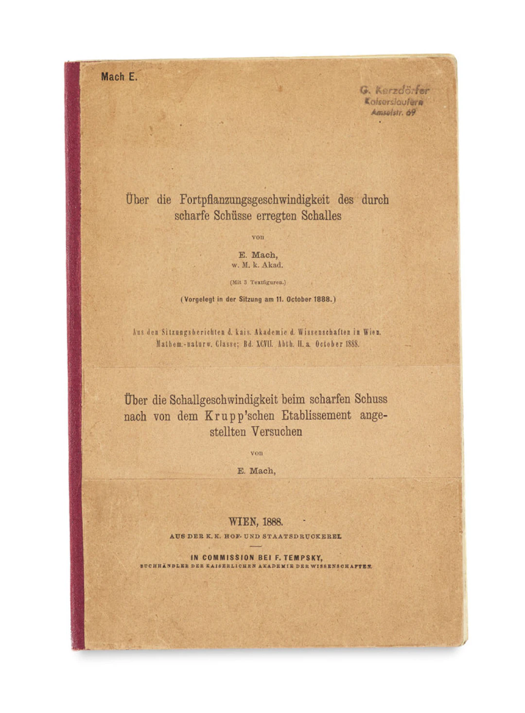 Ernst Mach. Über die …