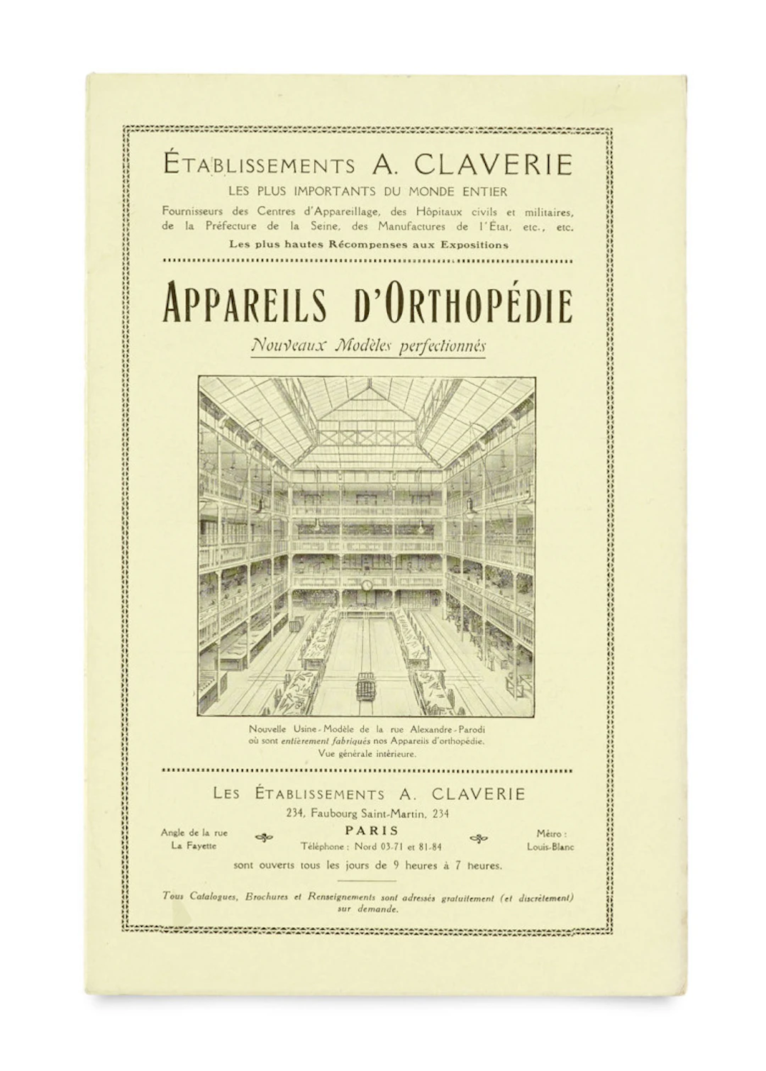 Appareils d'Orthopédie. A. …