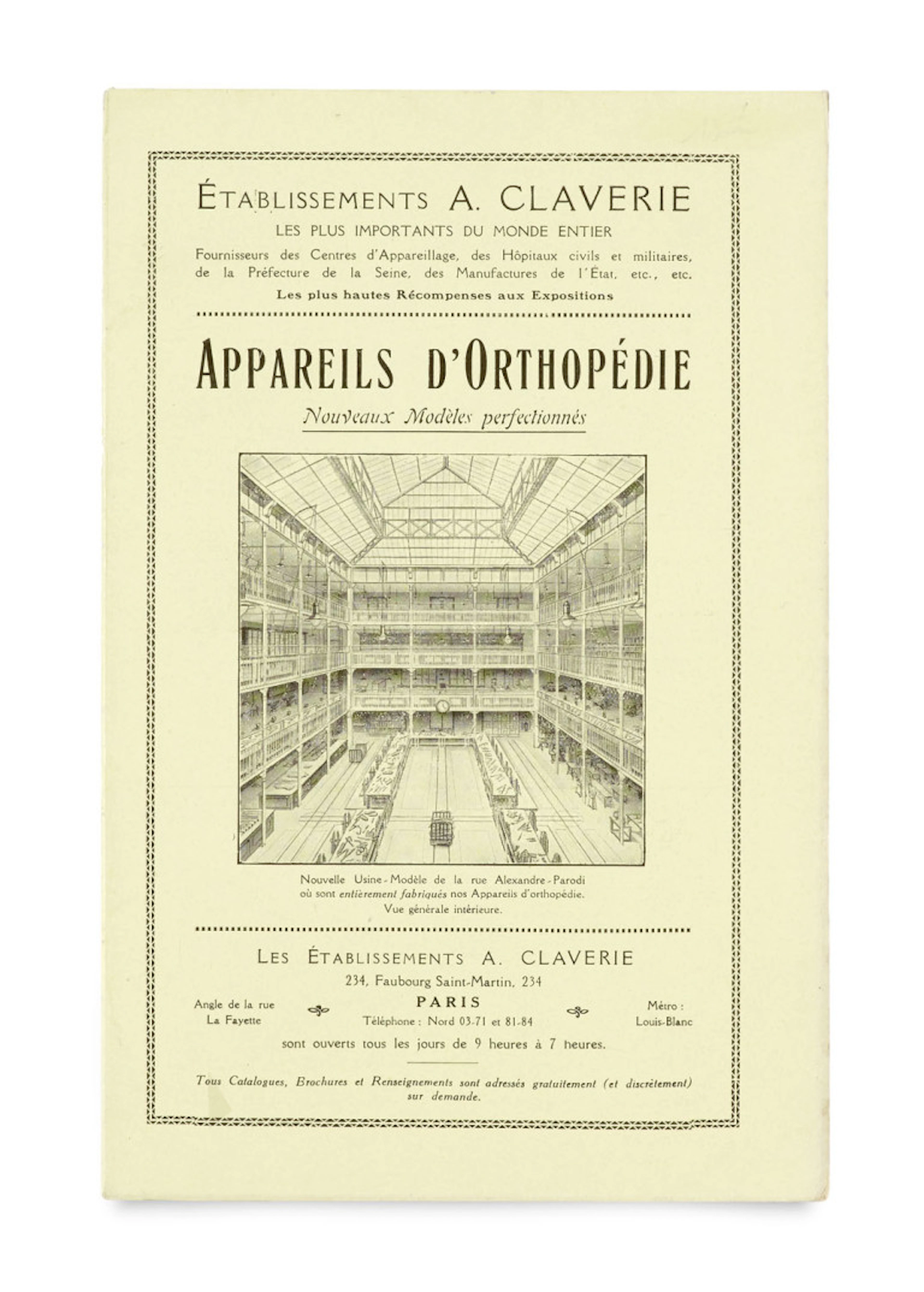 Appareils d'Orthopédie. A. …