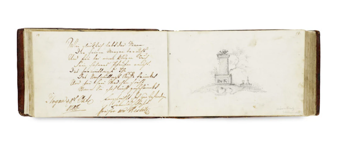 Familie von Vaerst. Stammbuch. "Du Souvenir" …